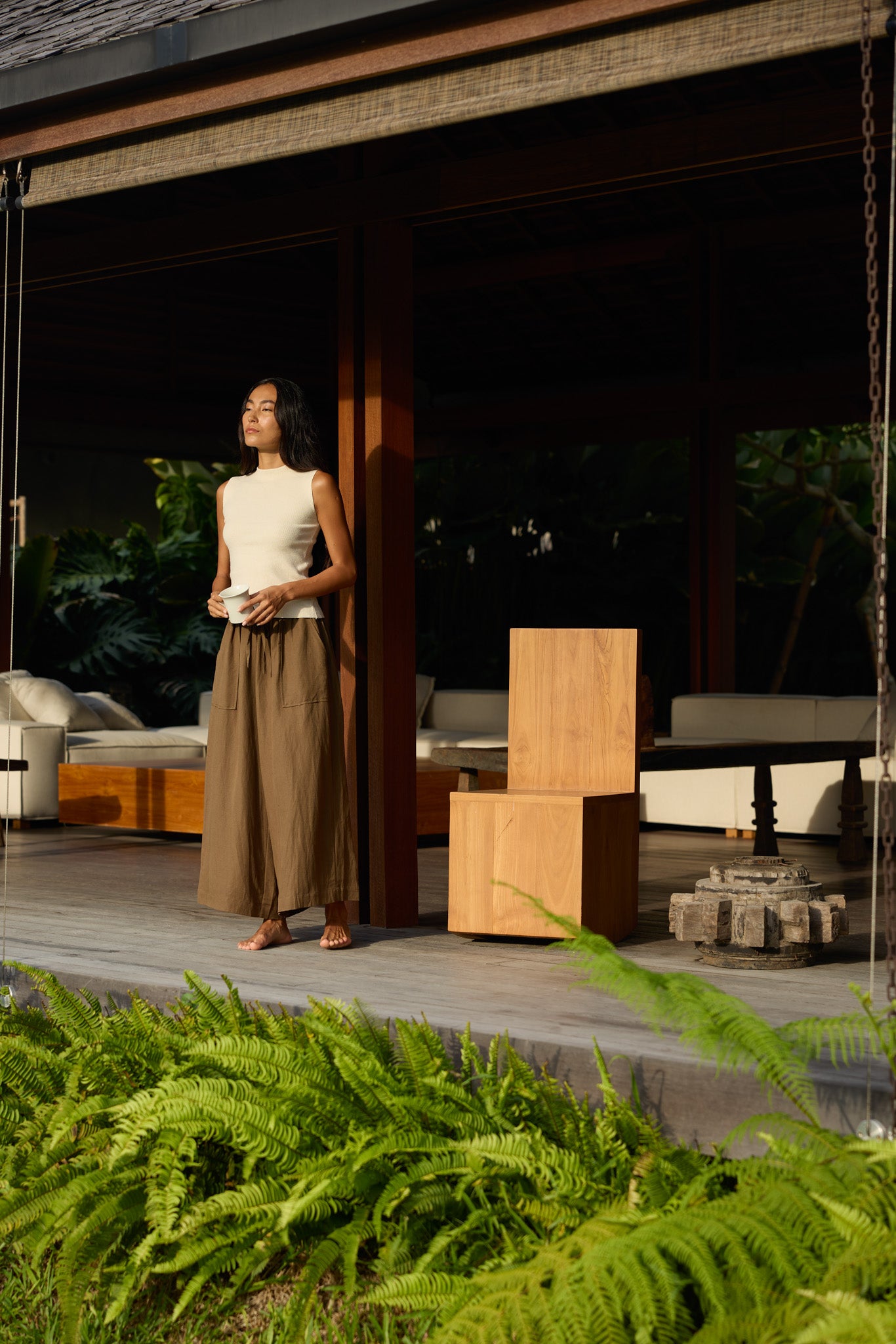 Wide Leg Linen Trousers