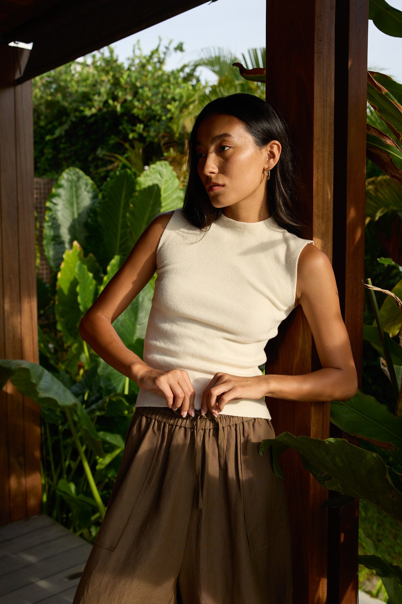 Wide Leg Linen Trousers