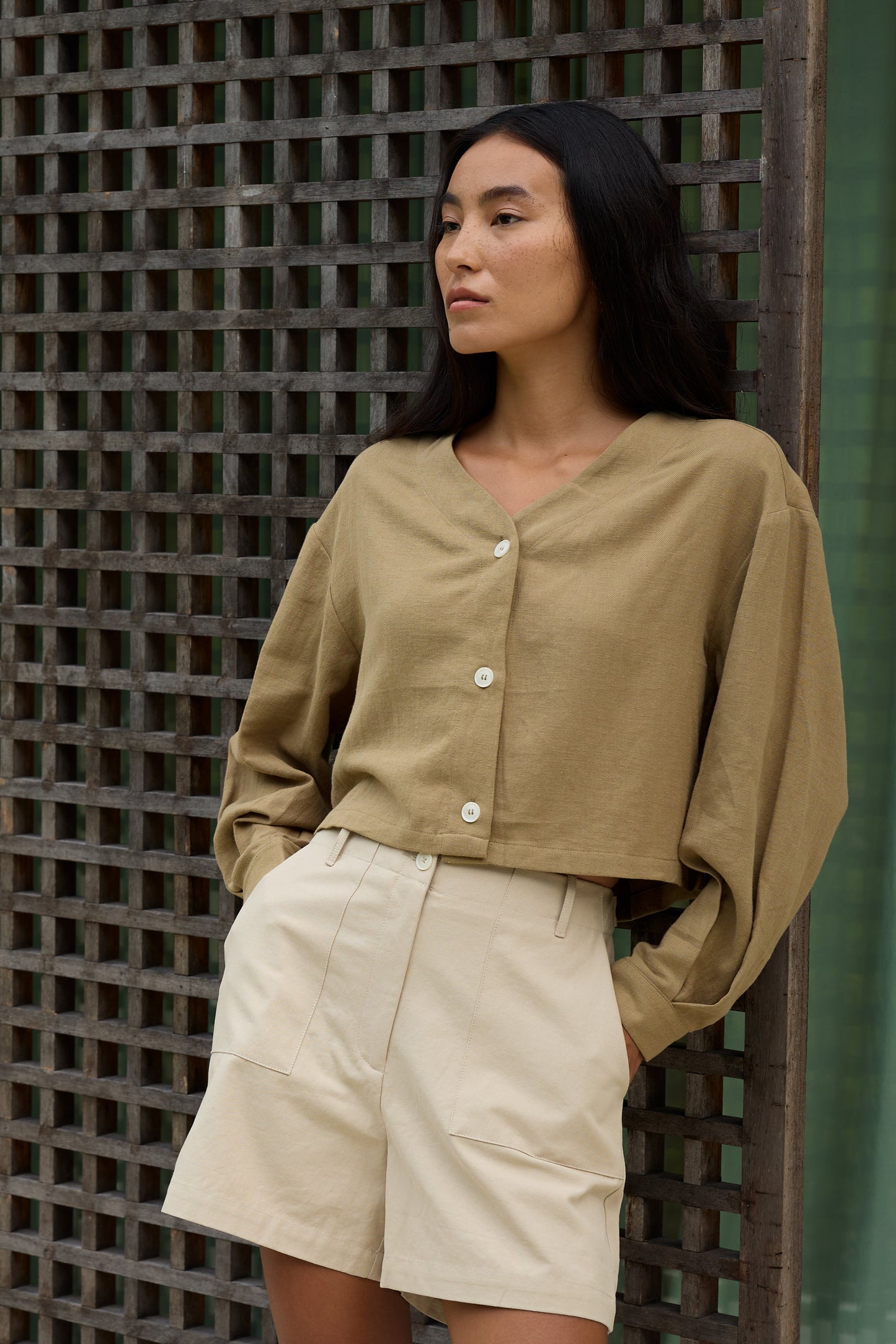 Gael Linen Long Sleeve Top