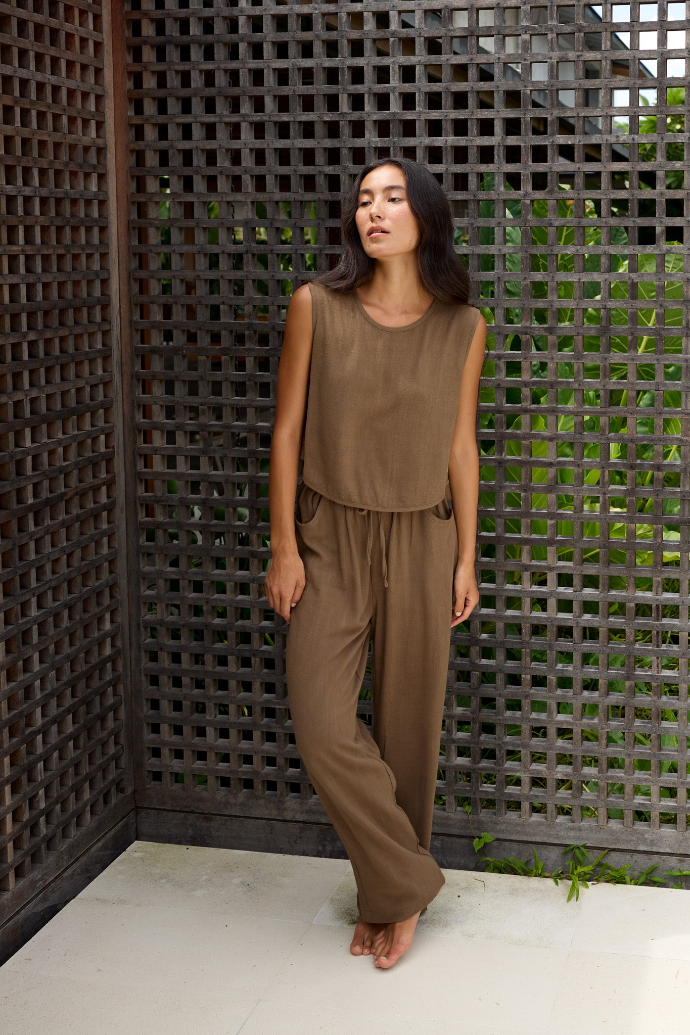 Maya Long Linen Trousers