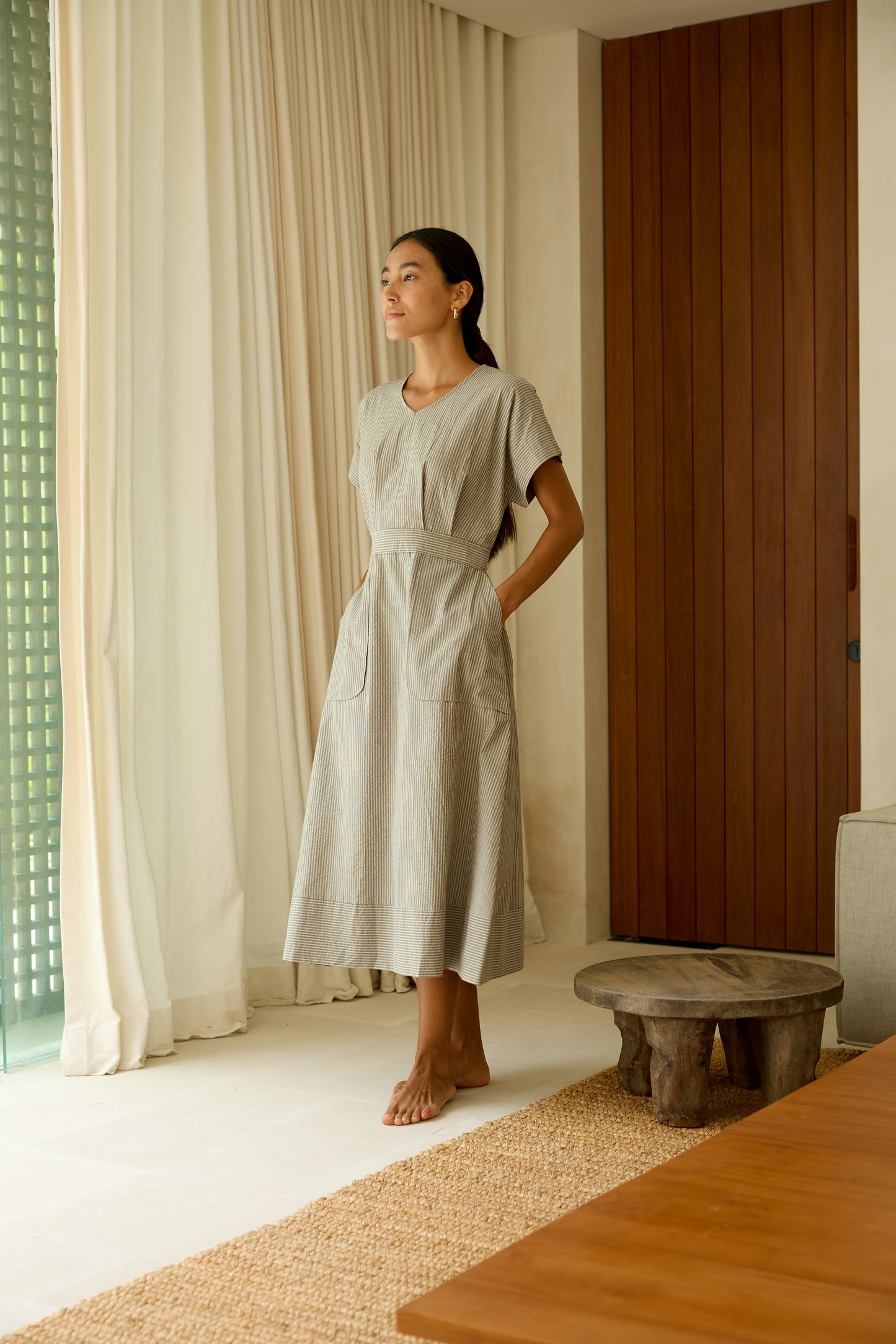 Nouvelle Stripe Cotton Dress