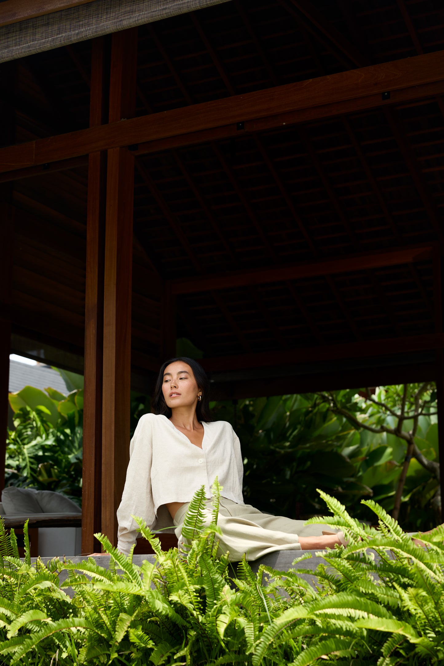 Gael Linen Long Sleeve Top