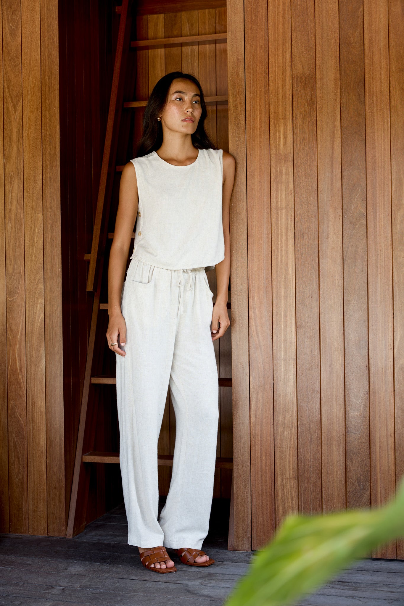 Maya Long Linen Trousers