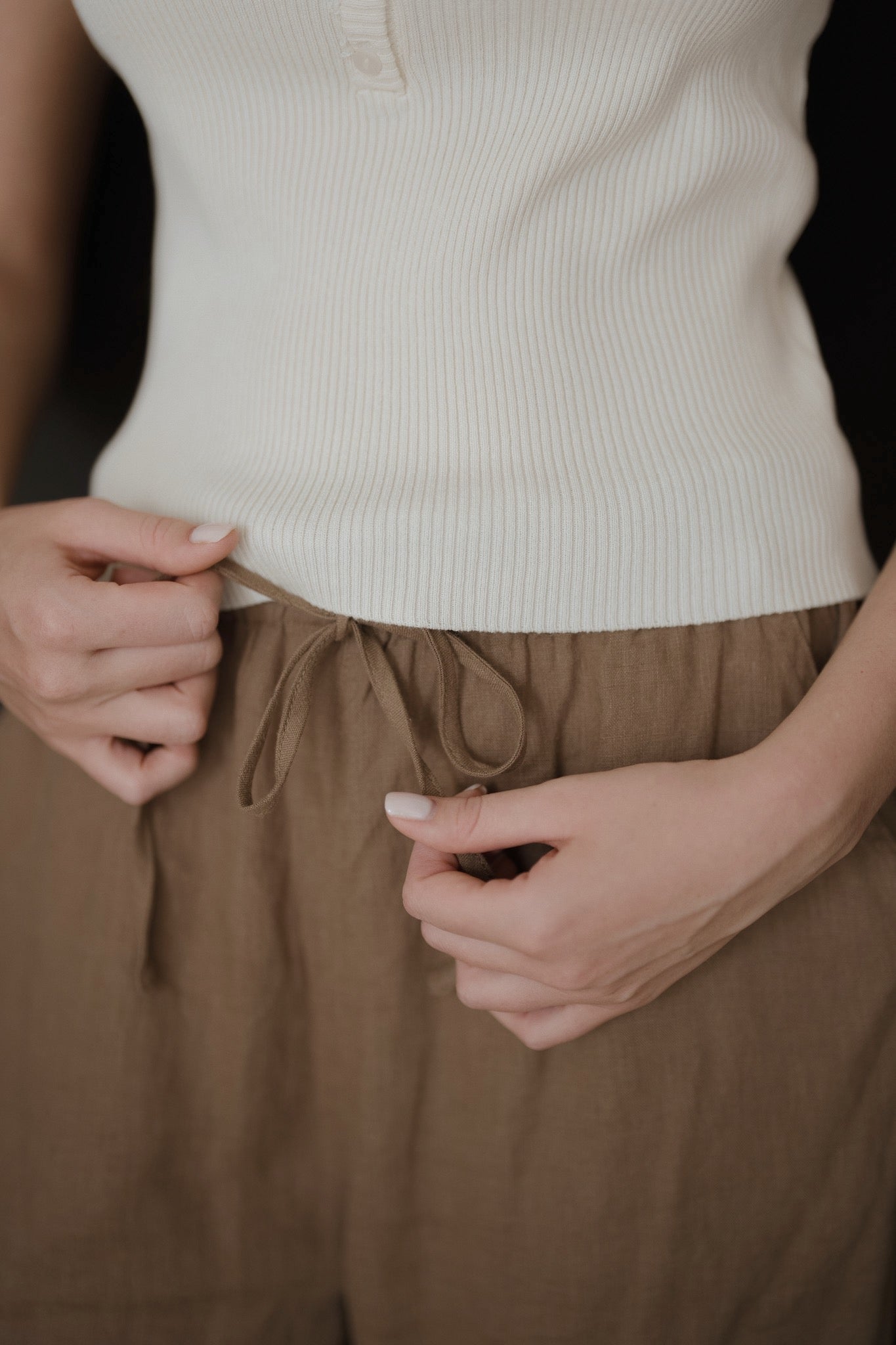 Washed Linen Long Trousers