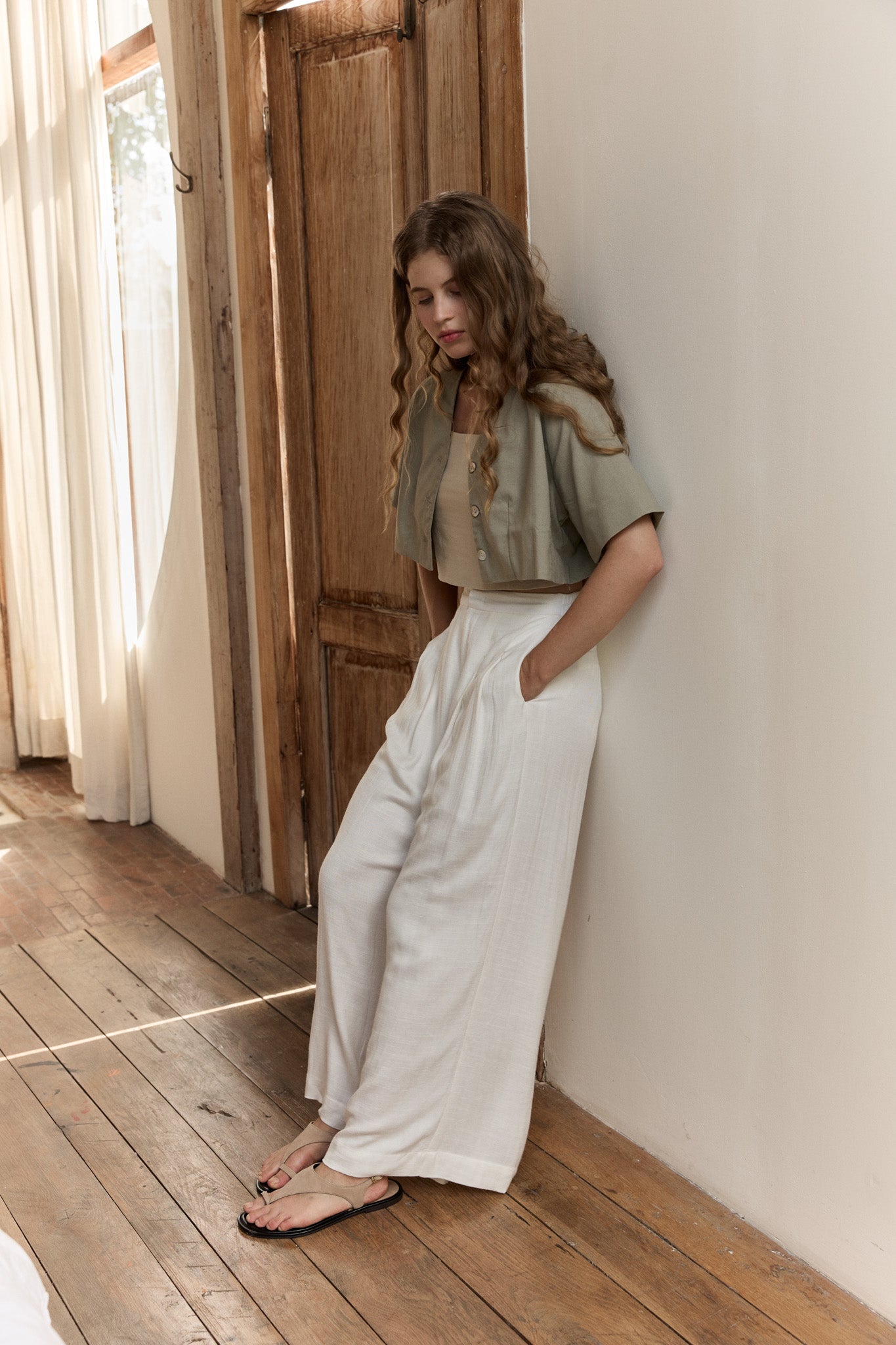 Crop Linen Jacket