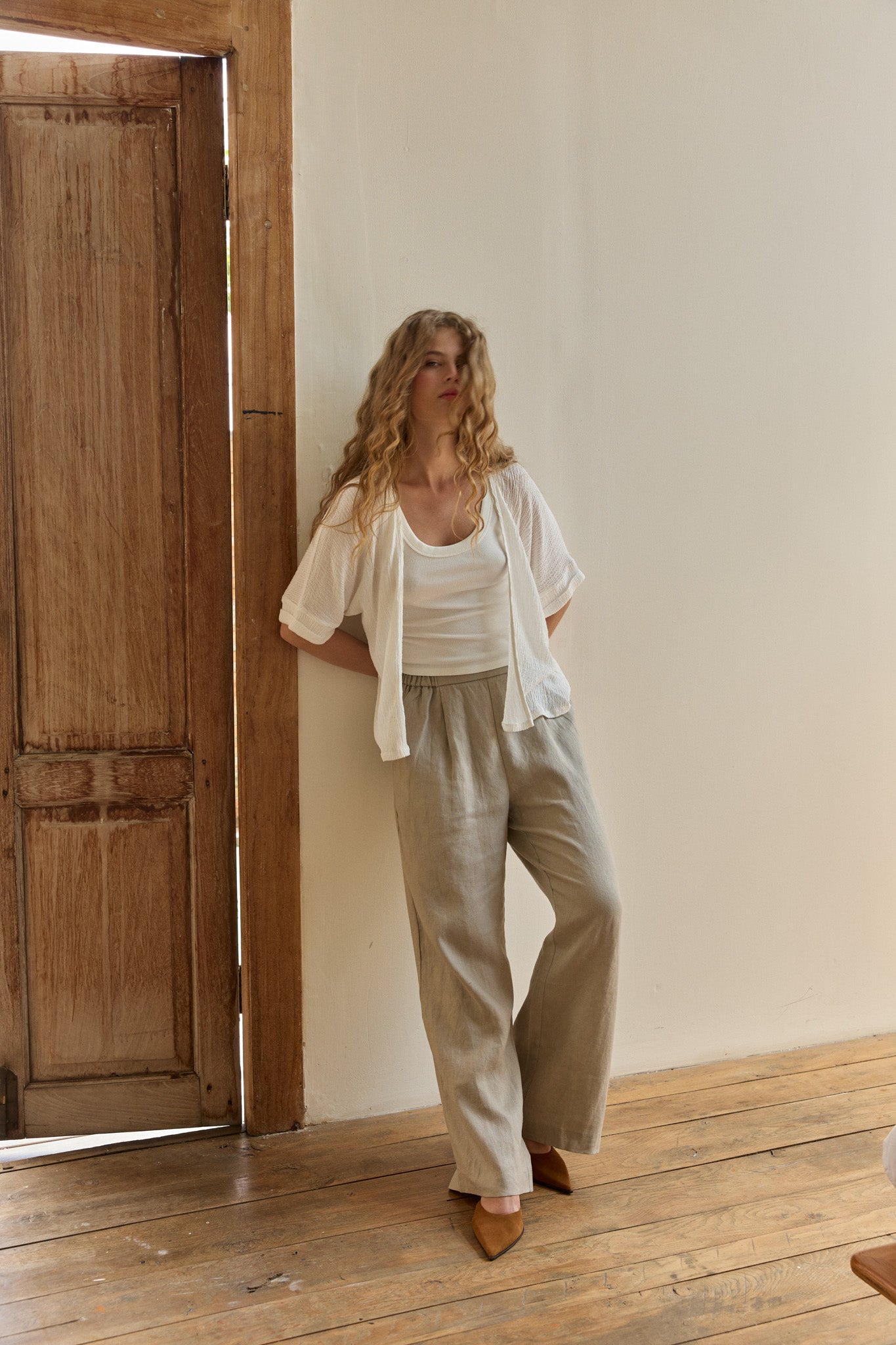 Amber Long Linen Trousers
