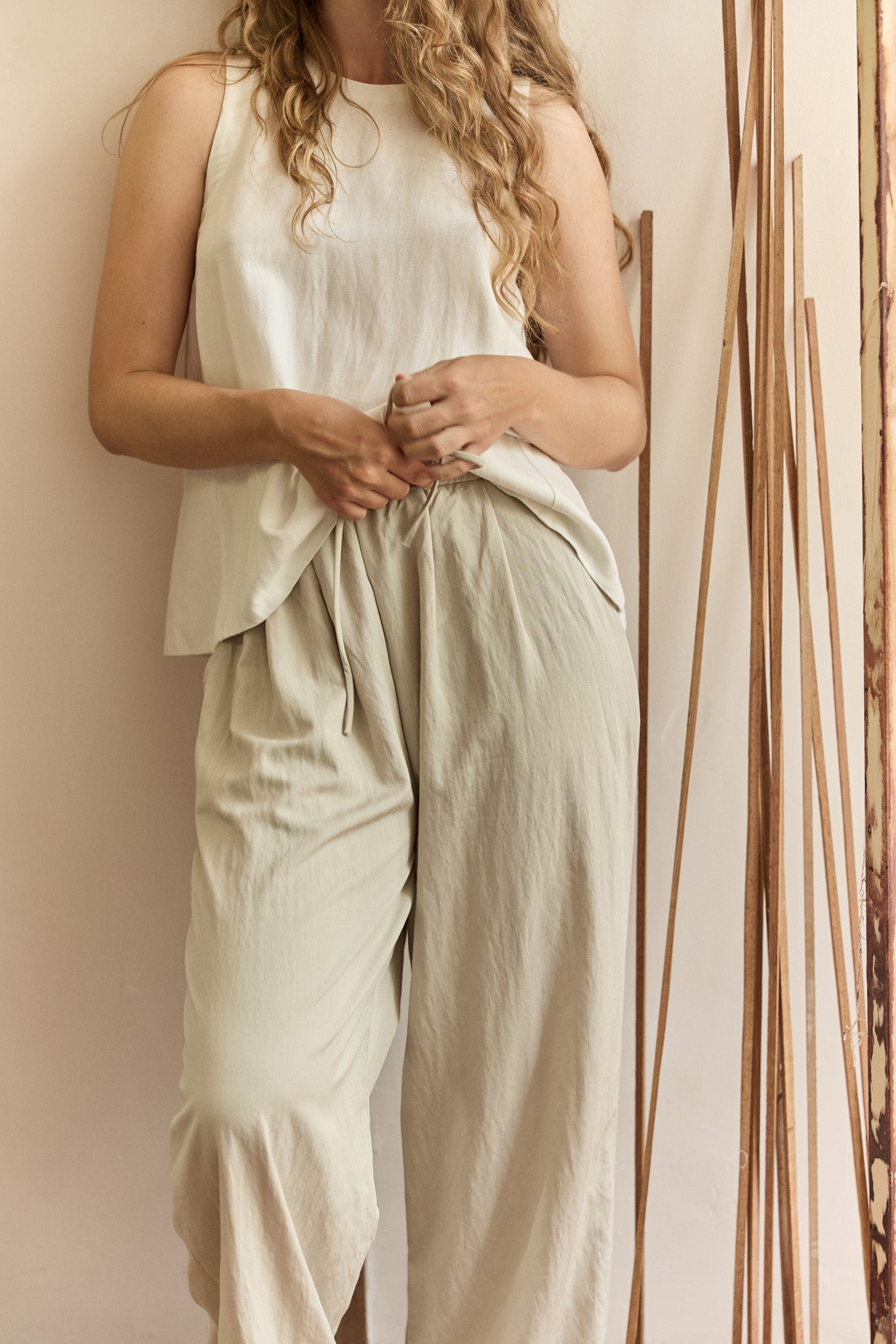 Eleona Linen Flare Top