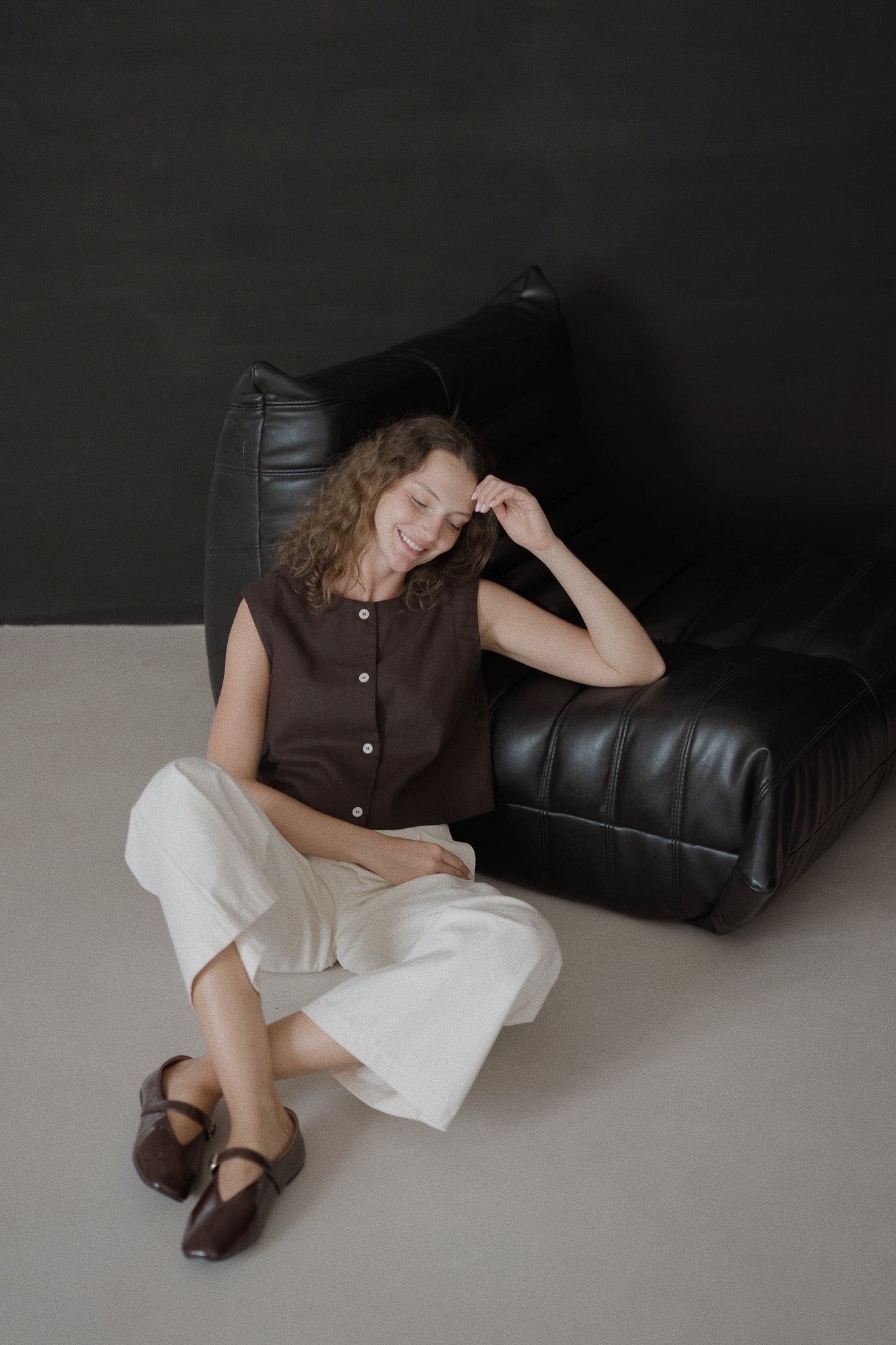 Button Linen Top