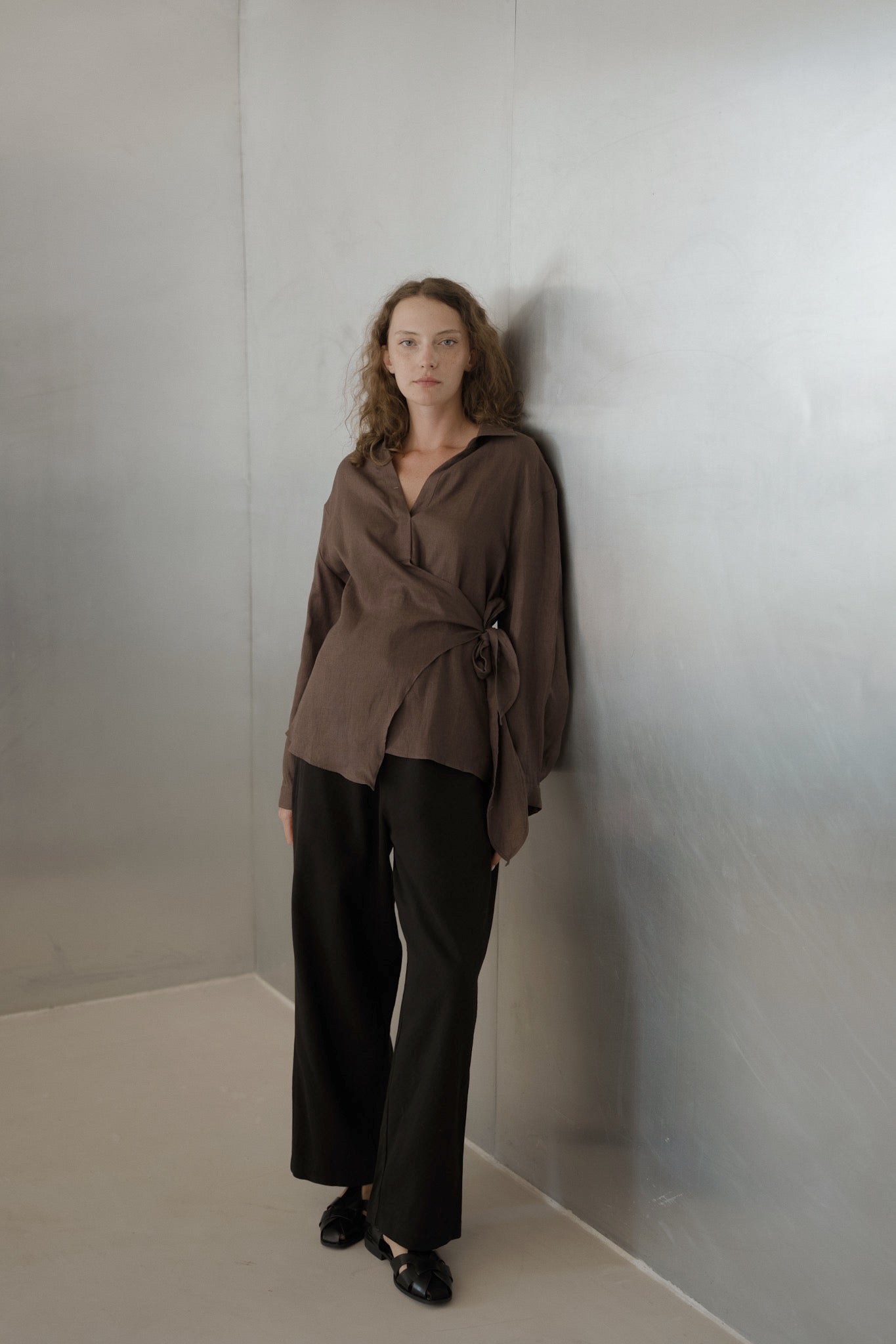 Tie Linen Shirt