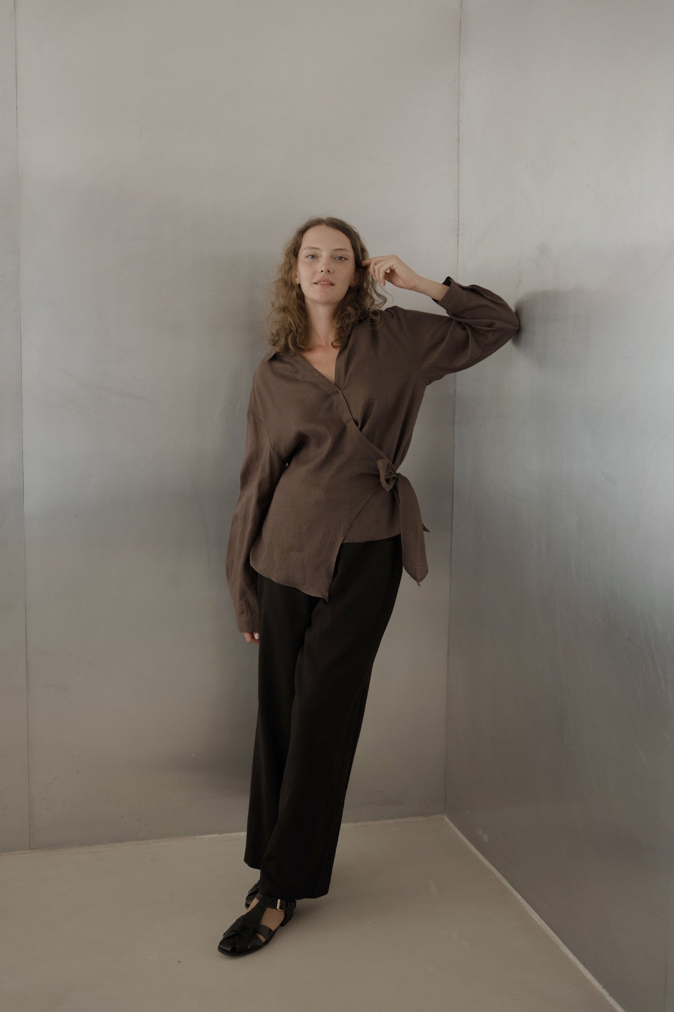 Tie Linen Shirt