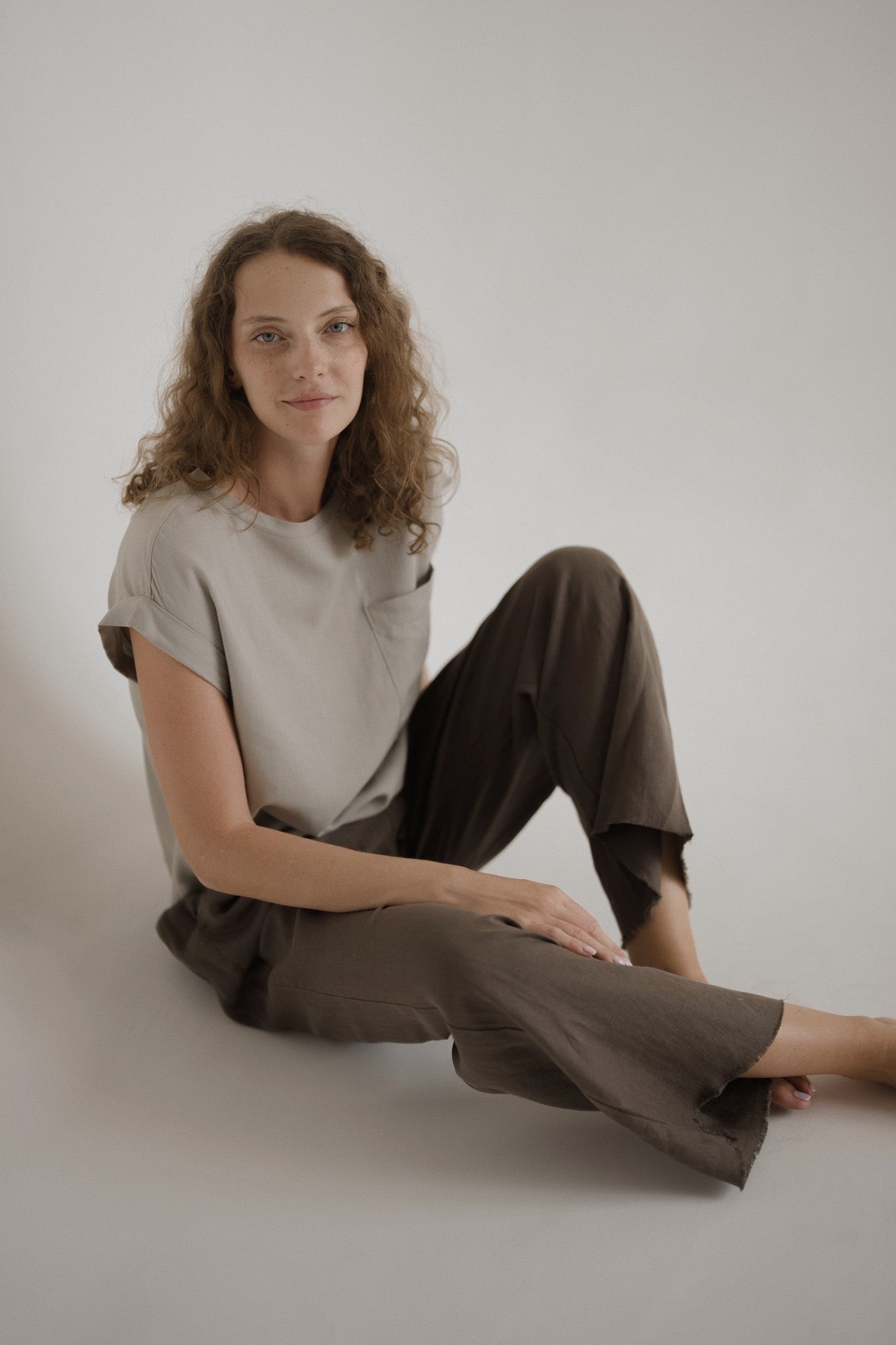 Washed Linen Long Trousers