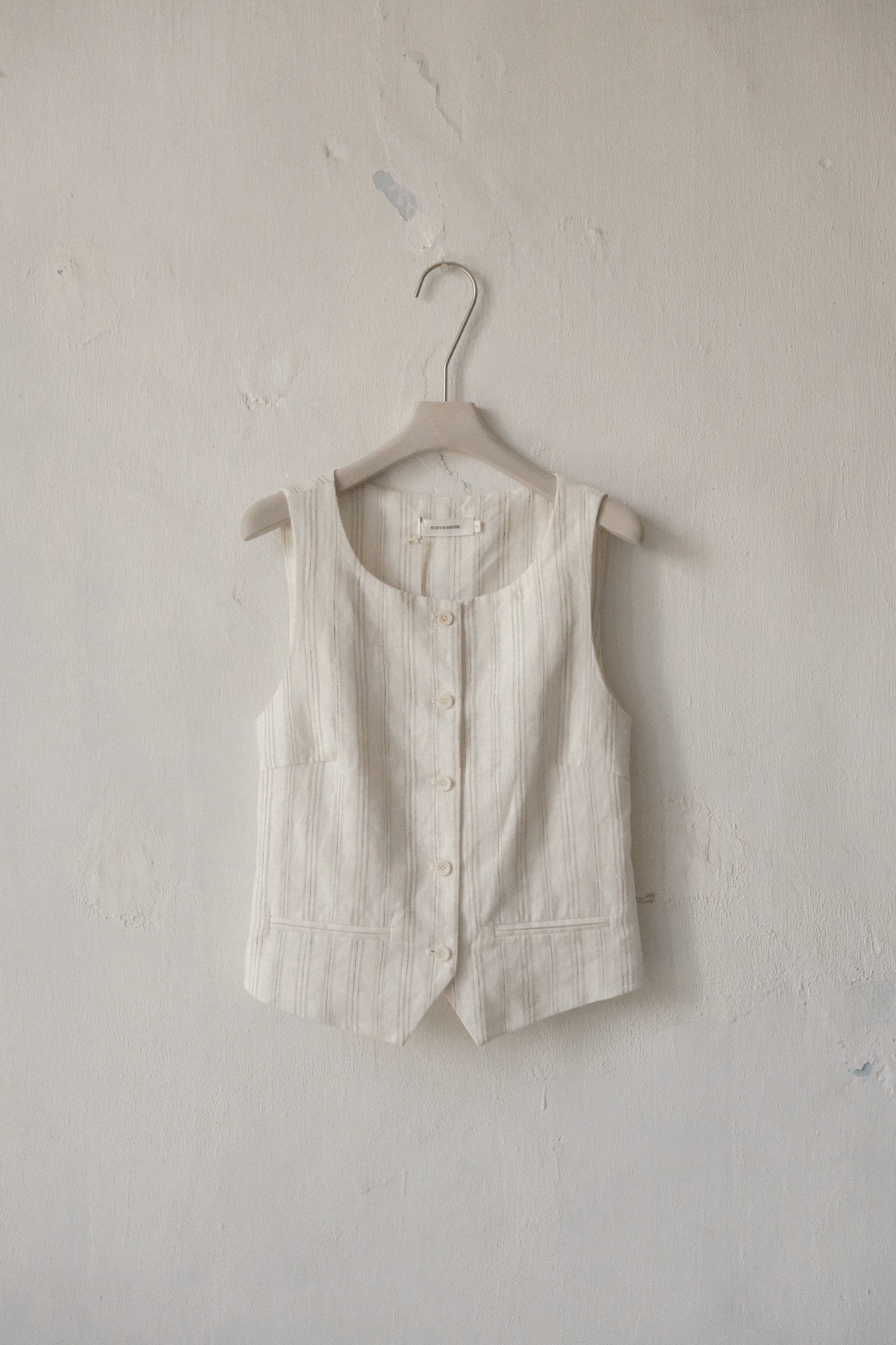Stripe Linen Vest