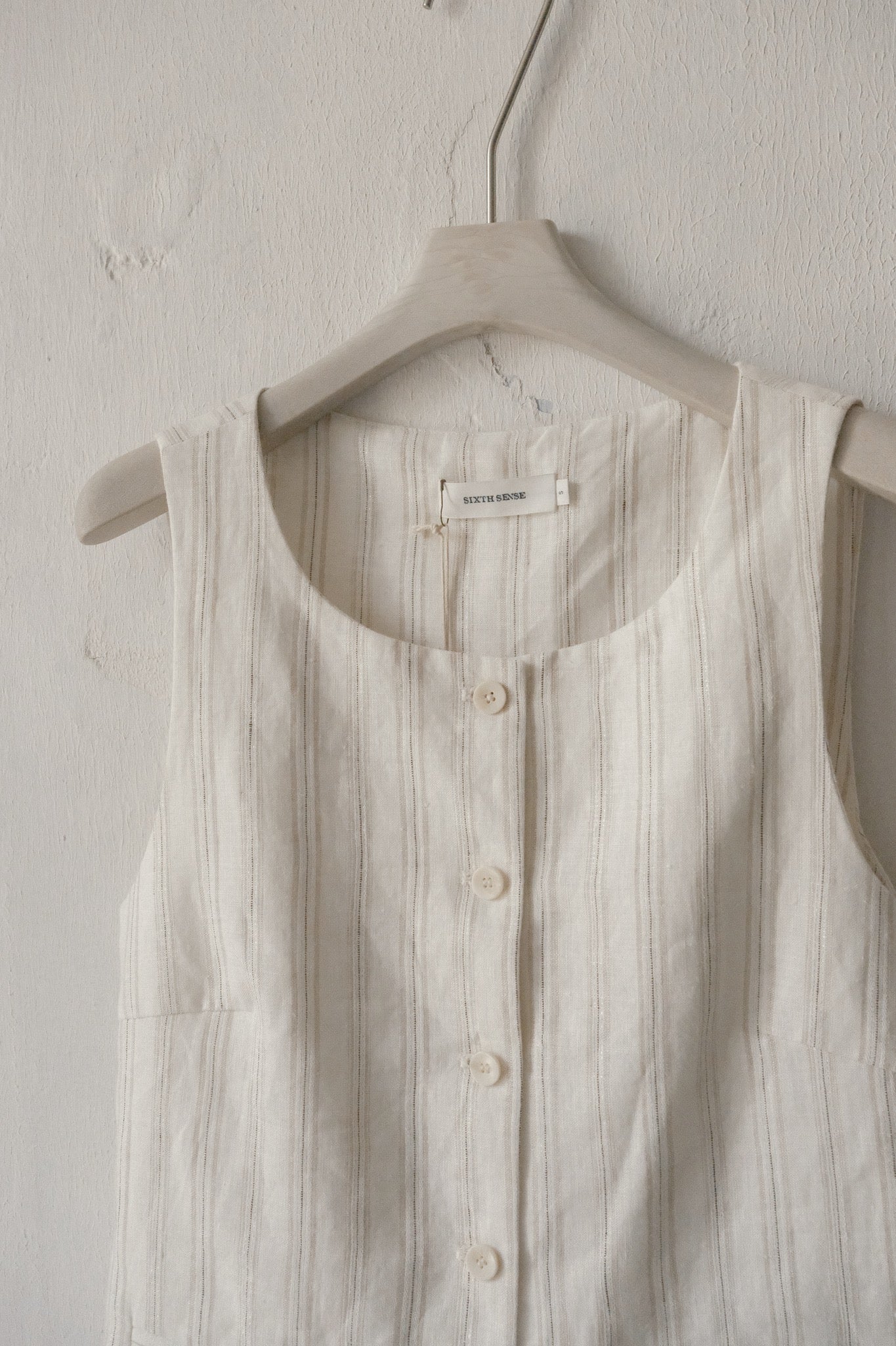 Stripe Linen Vest