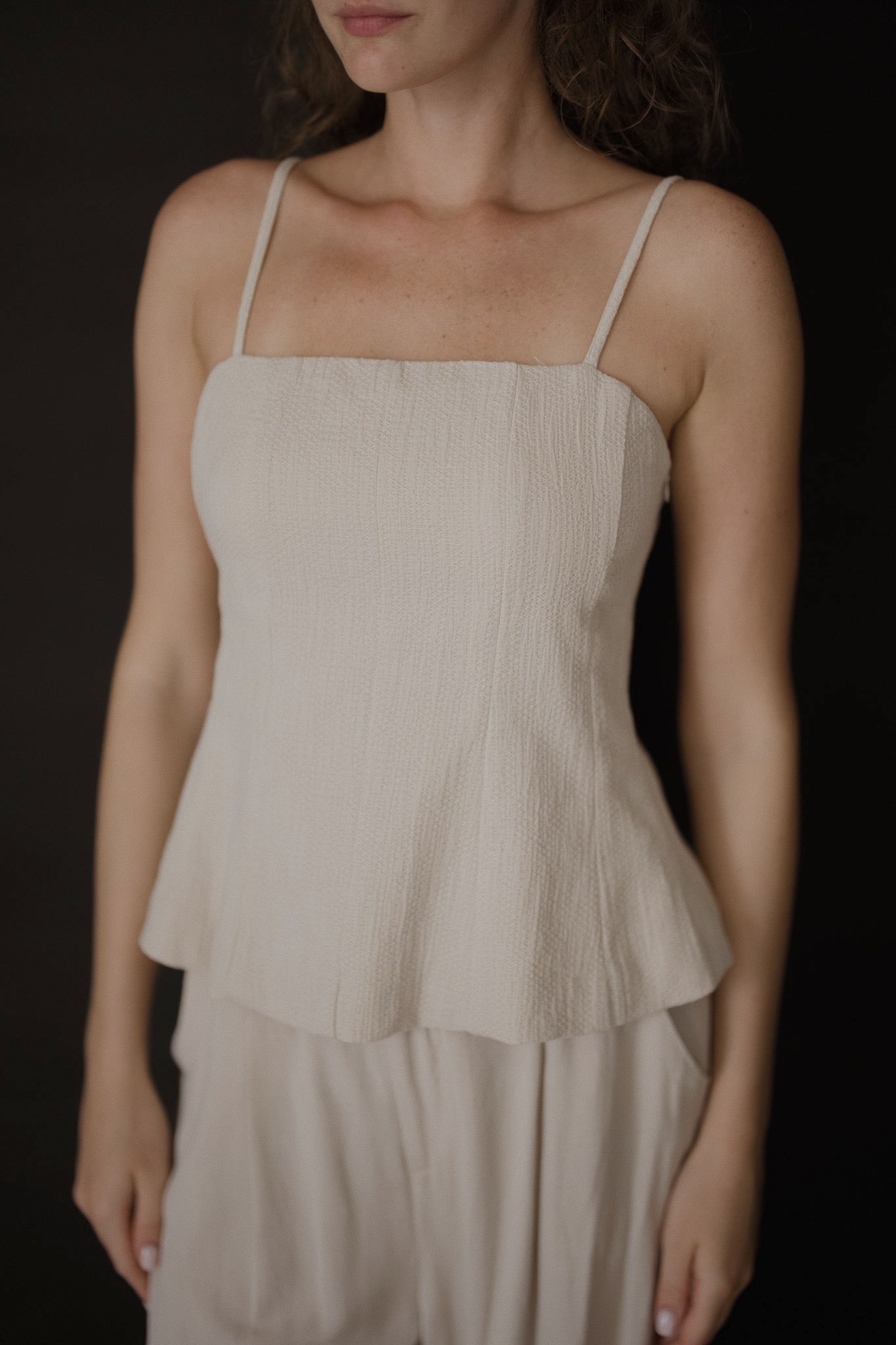 Textured Strap Top