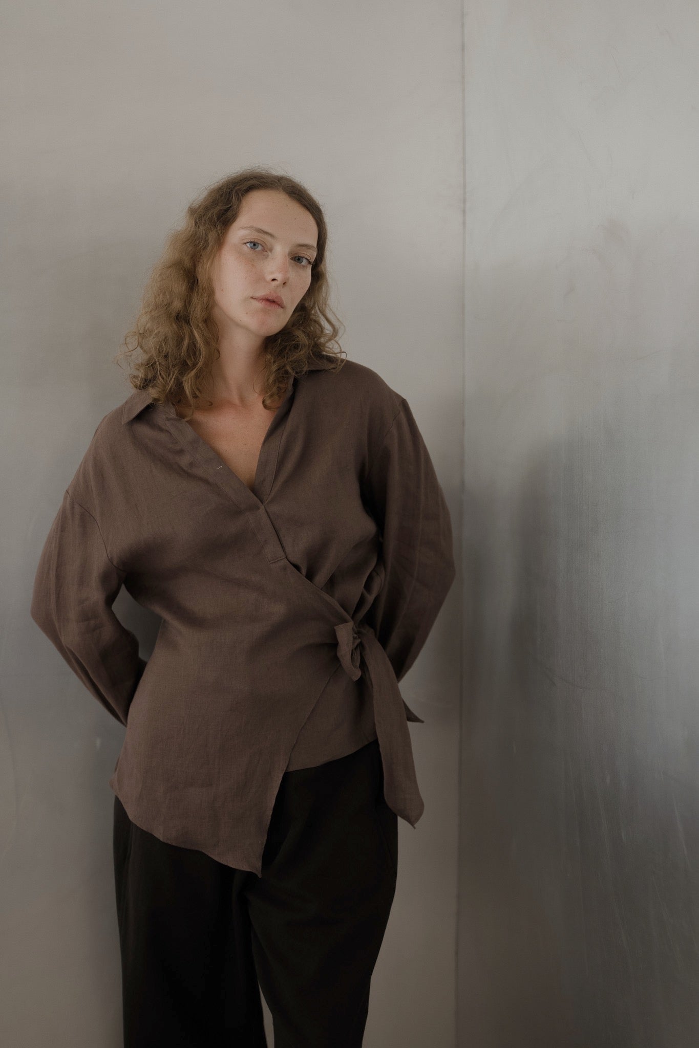 Tie Linen Shirt