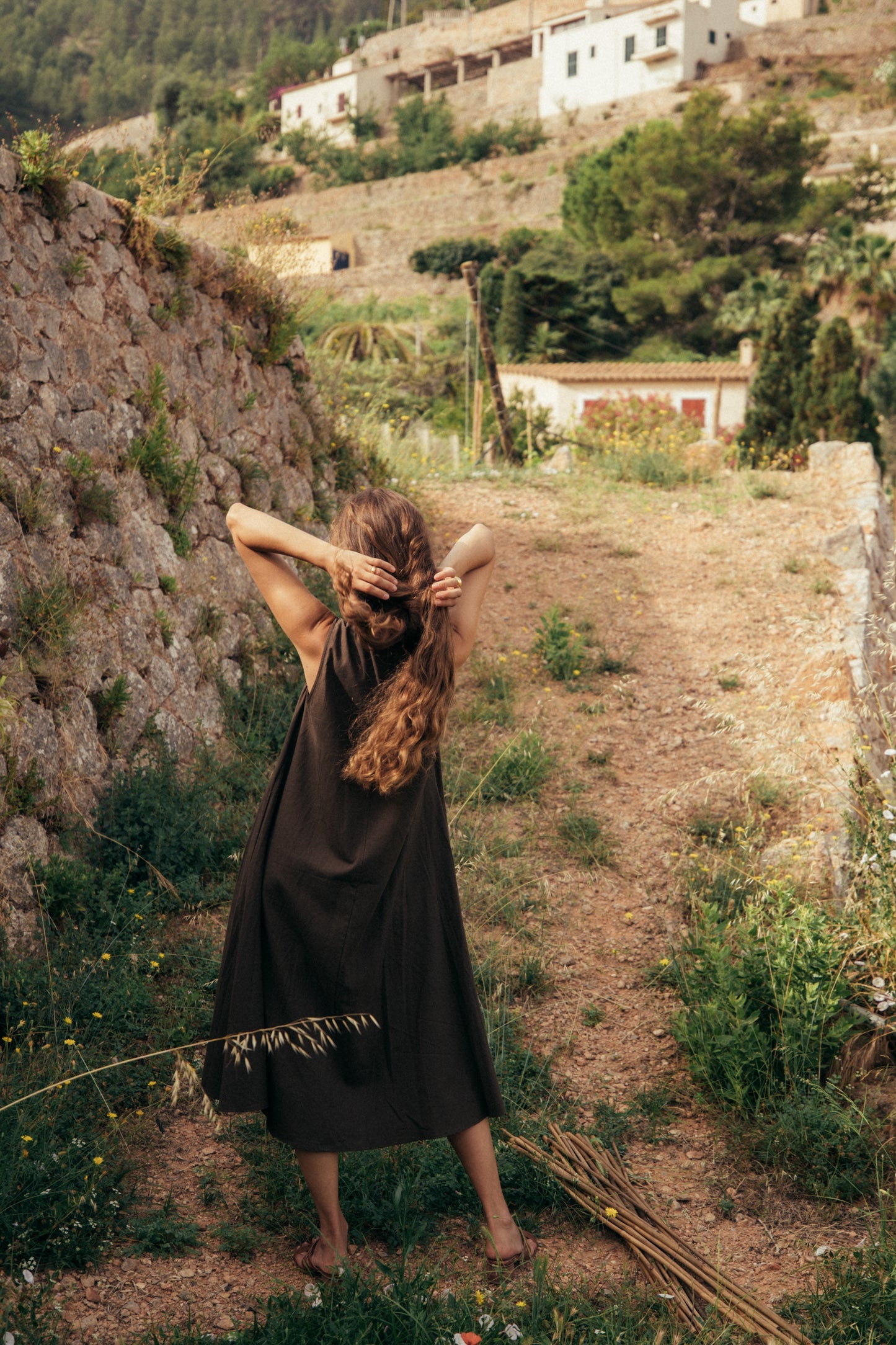 Slip Linen Midi Dress