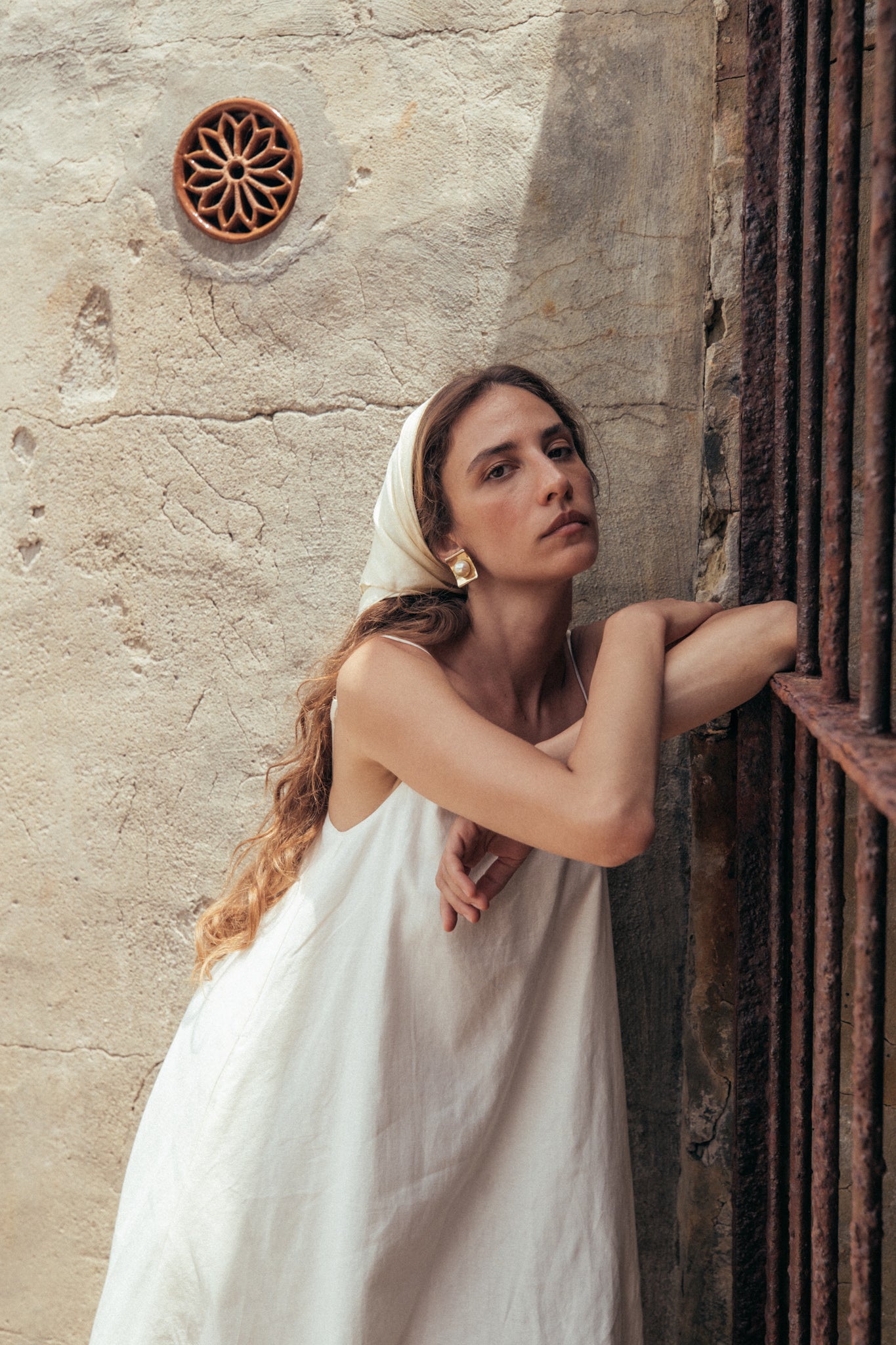 Strap Flare Linen Dress