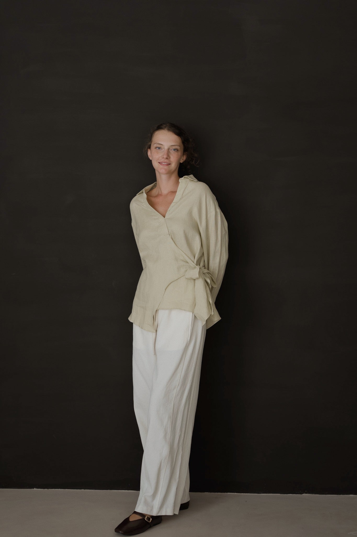 Tie Linen Shirt