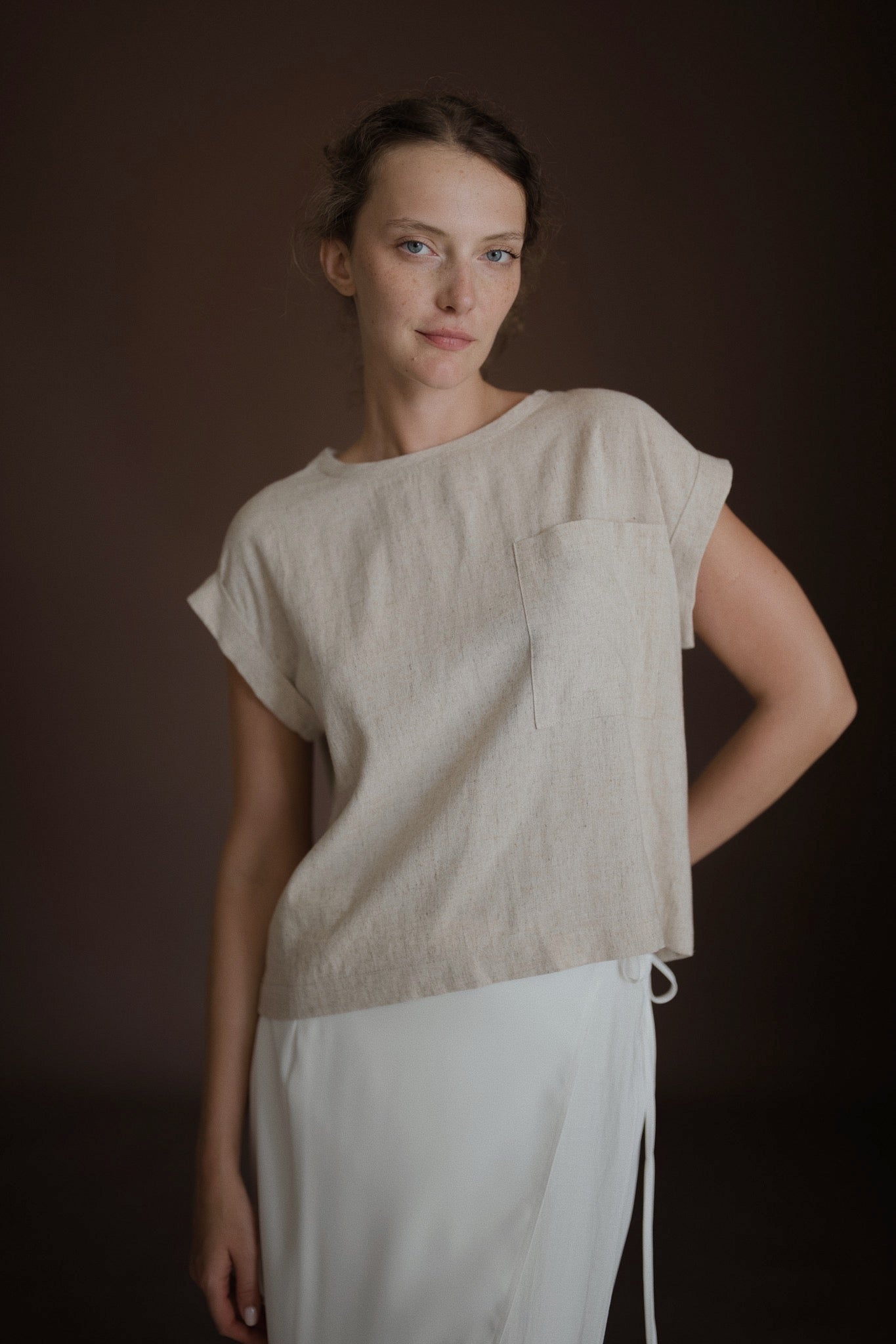 Pocket Linen Top