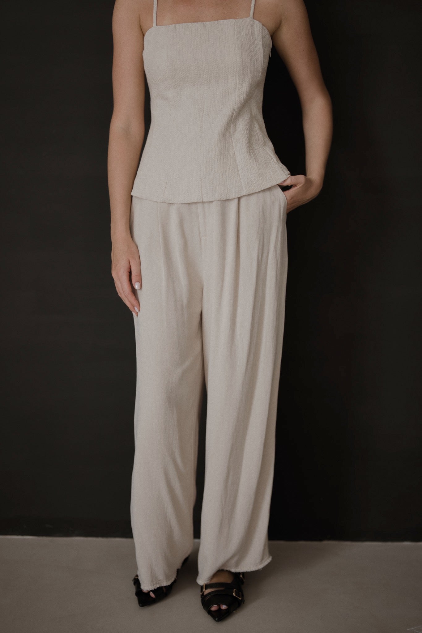Textured Strap Top