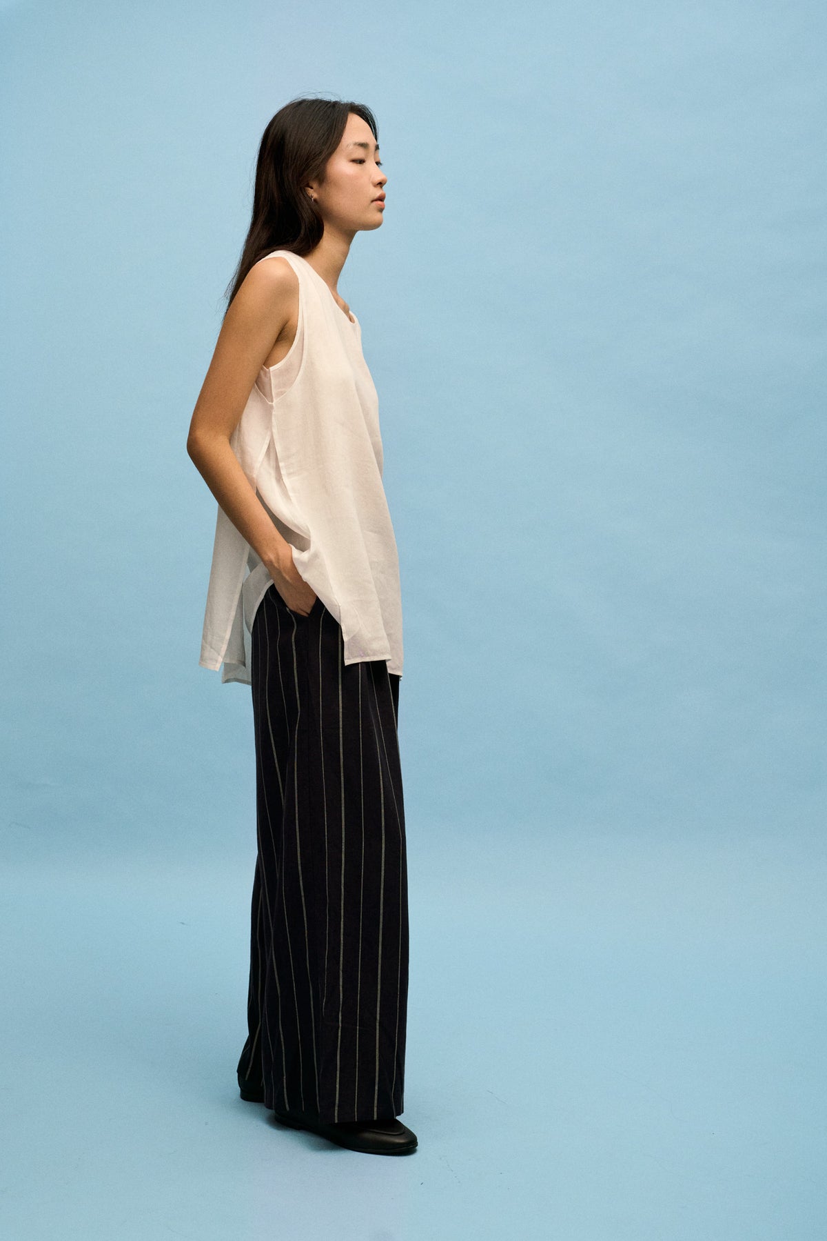 Stripe Flare Trousers