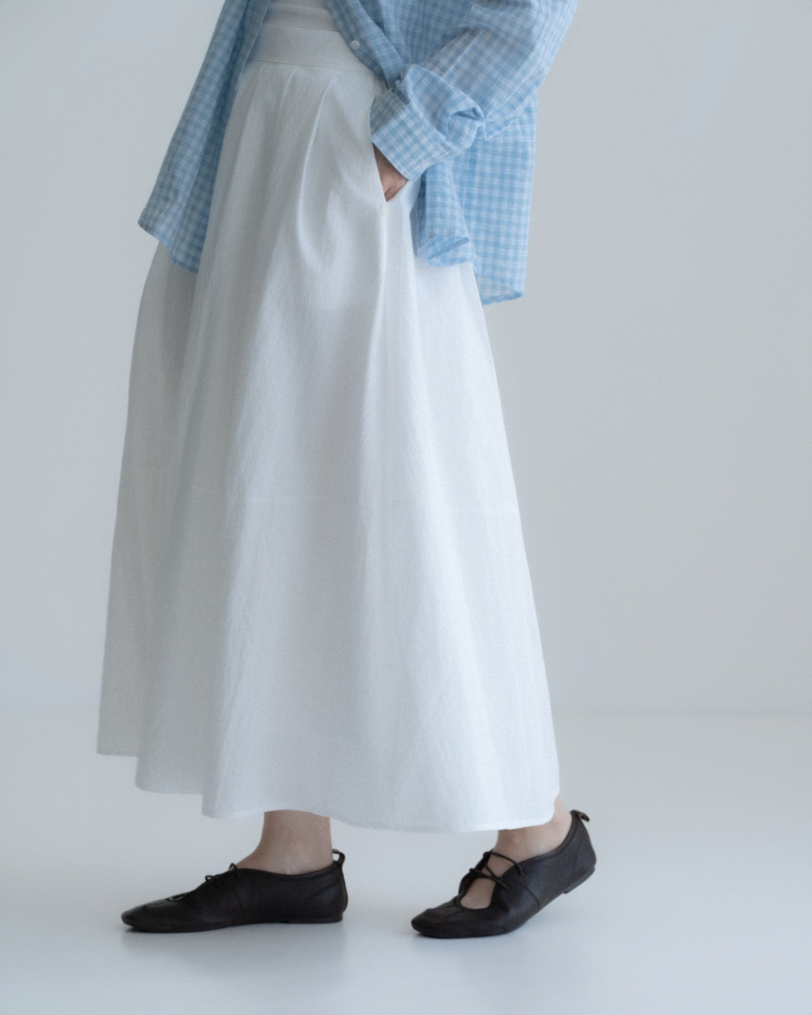 Pleated Flare Skirt