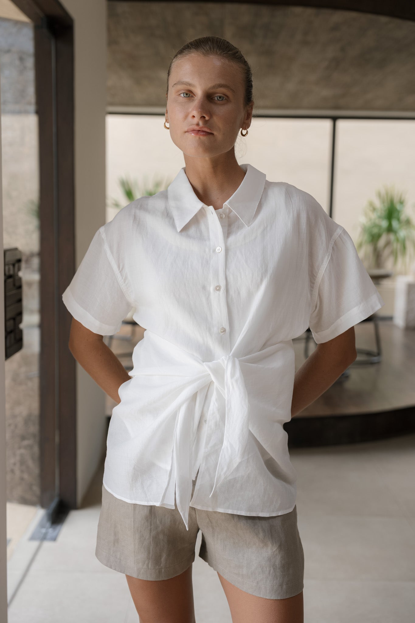 Knot Linen Shirt