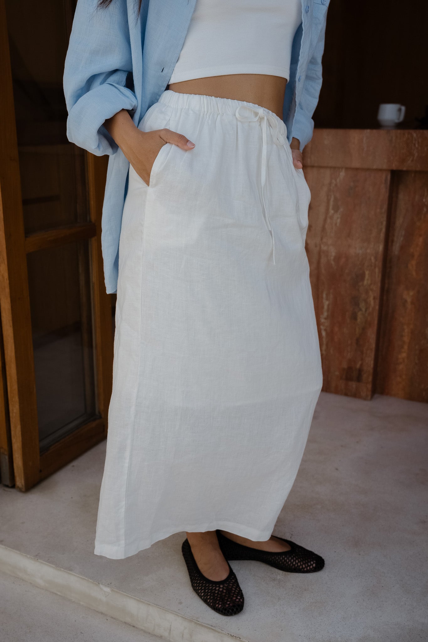 Shadow Linen Skirt