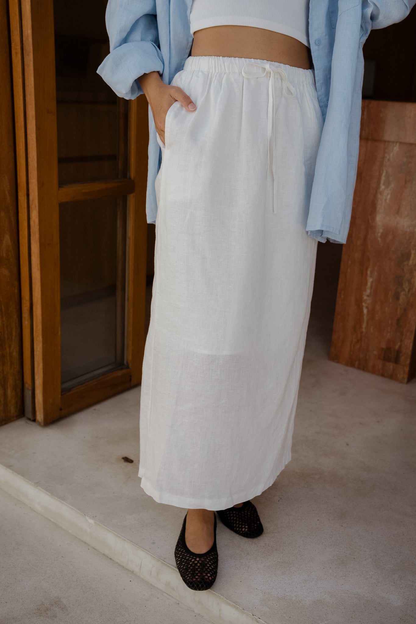 Shadow Linen Skirt