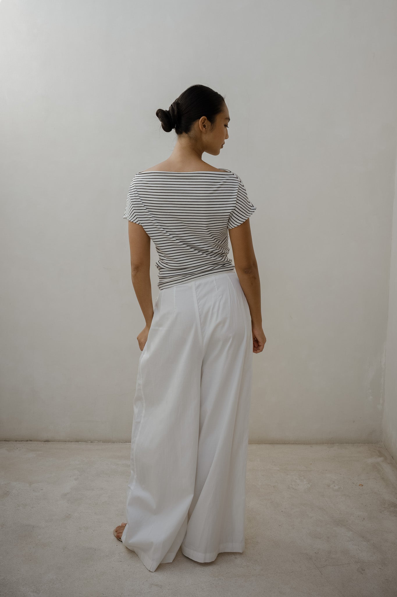 Off Shoulder Stripe Tee