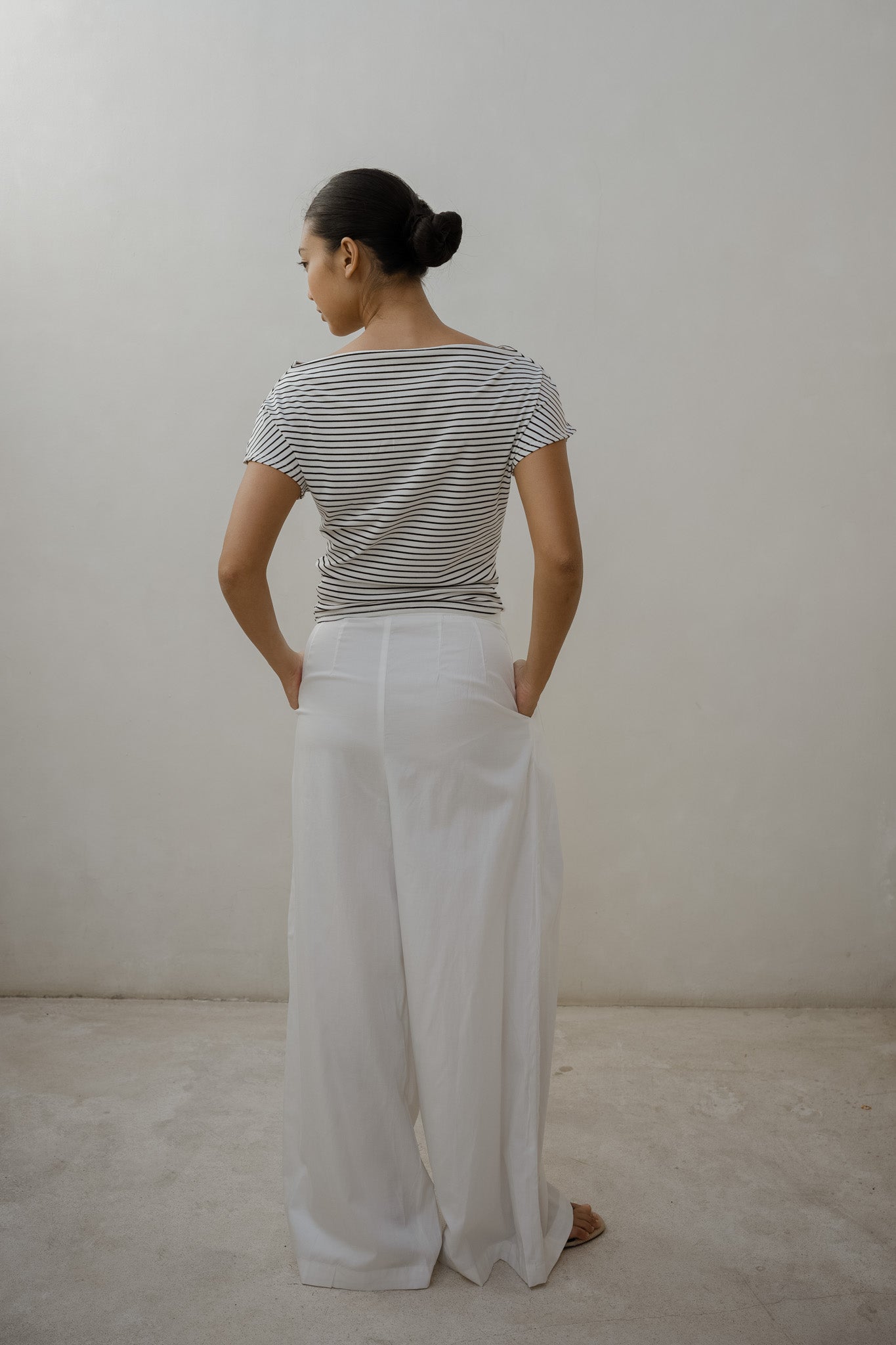 Tencel Blend Flare Trousers
