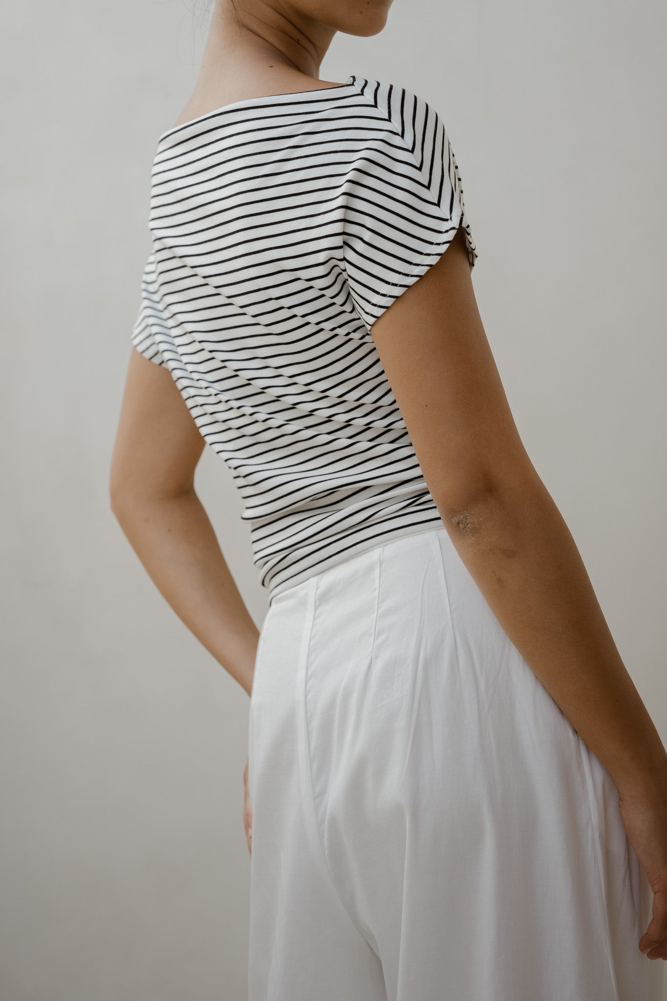 Tencel Blend Flare Trousers