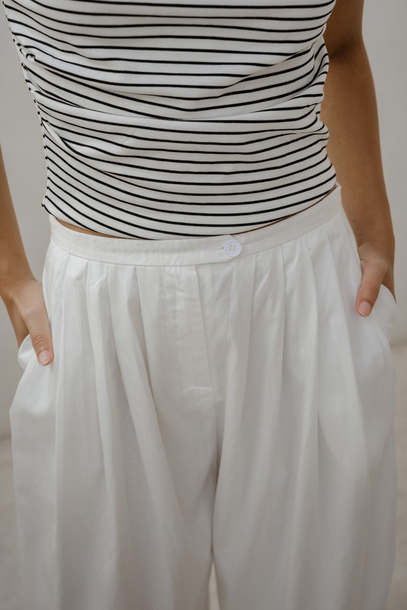 Tencel Blend Flare Trousers