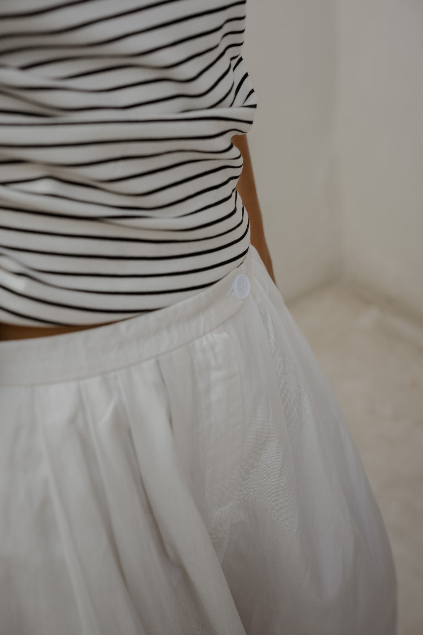 Tencel Blend Flare Trousers