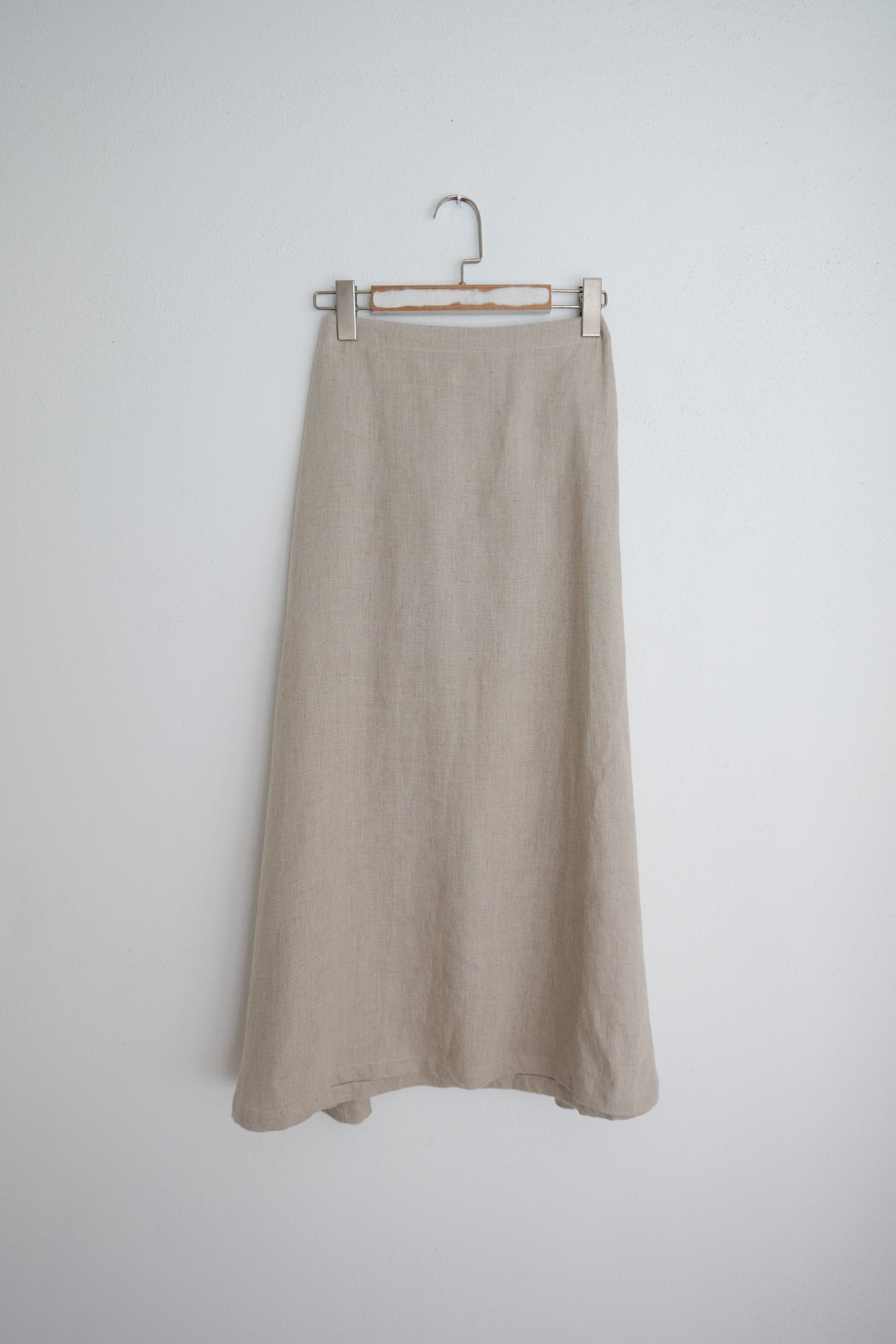 Linen Flare Midi Skirt