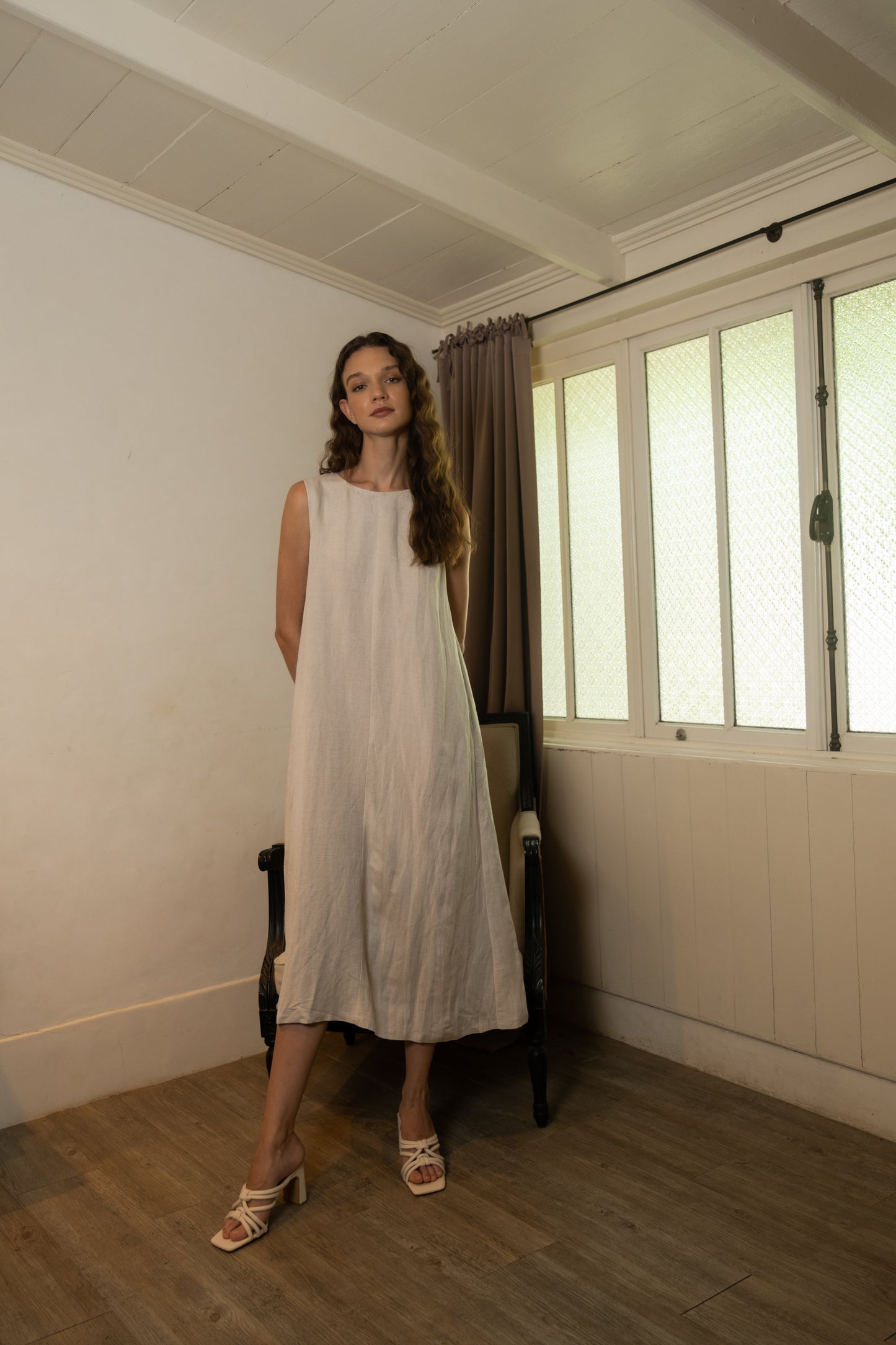 Layered Linen Dress