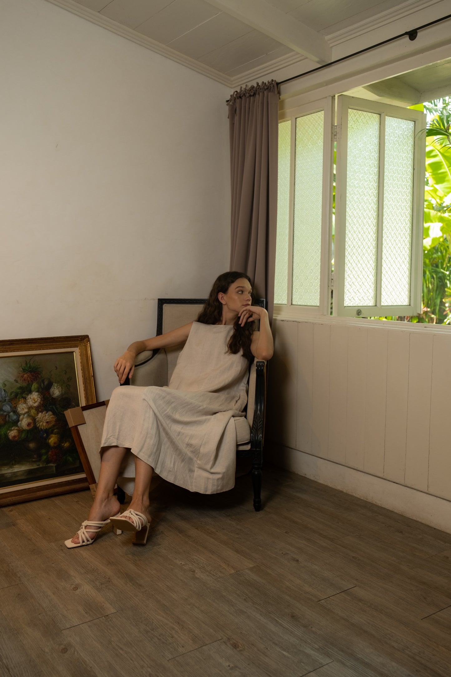 Layered Linen Dress