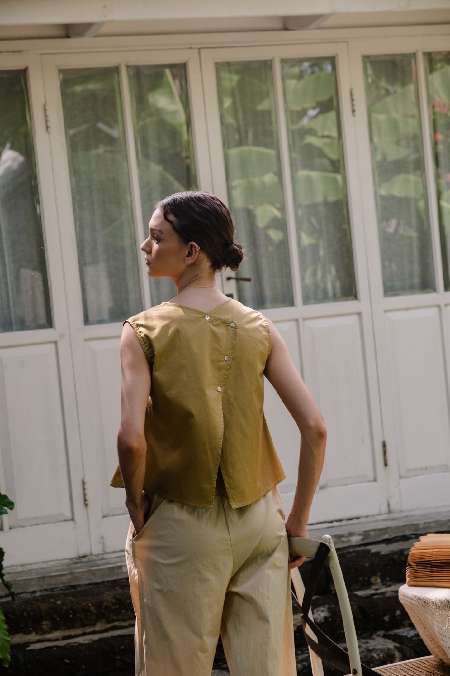 Open Back Cotton Top