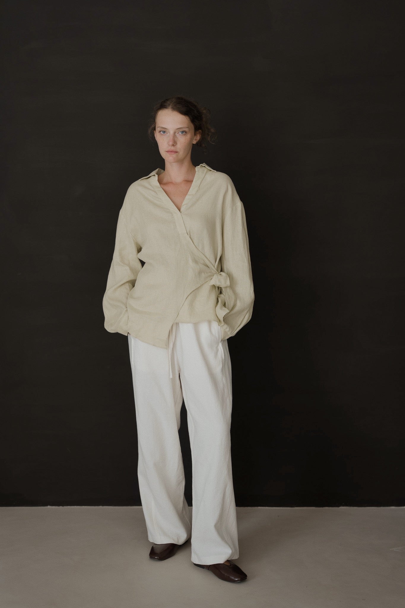 Tie Linen Shirt