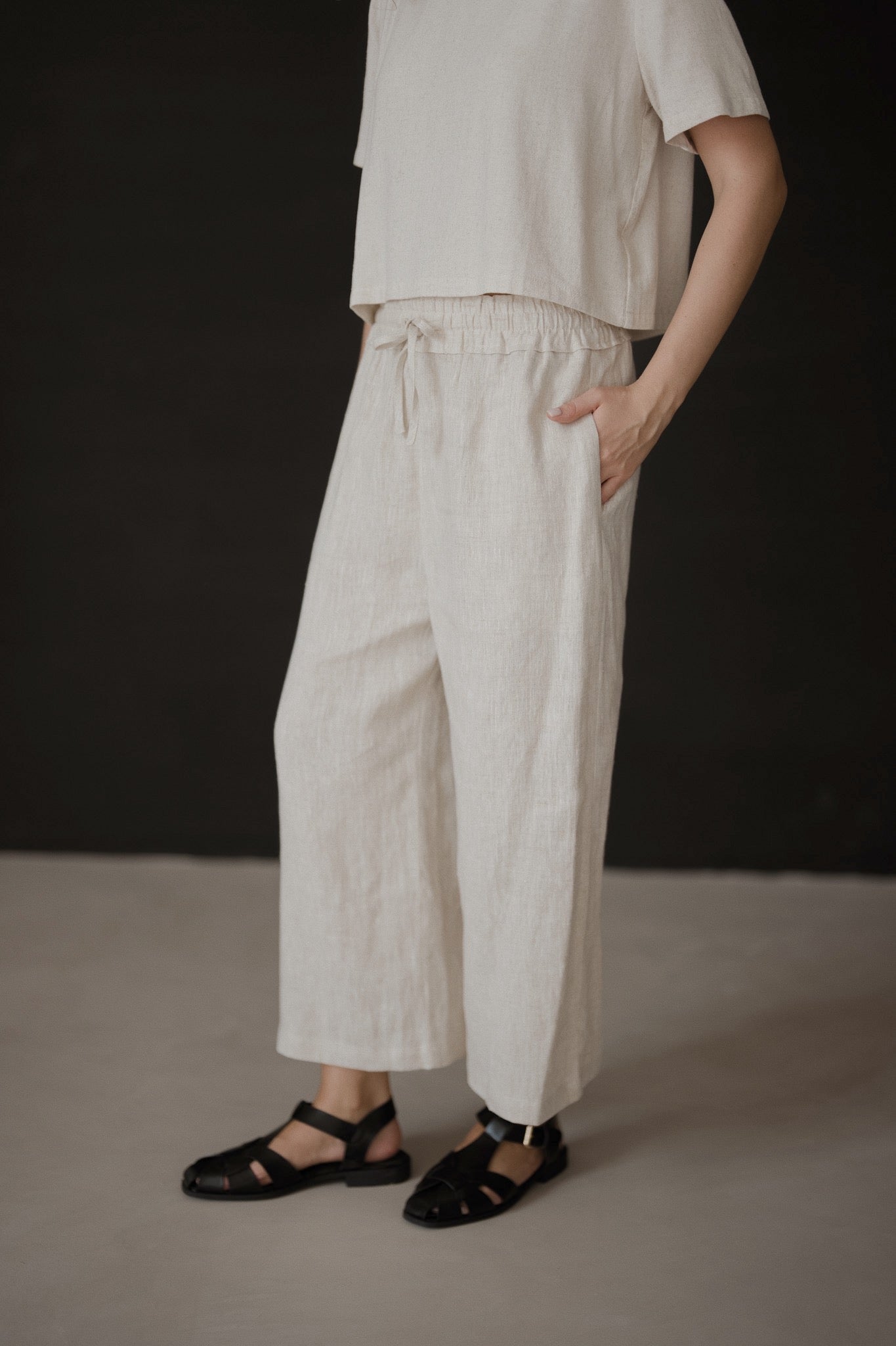 Elasticated Linen Culottes