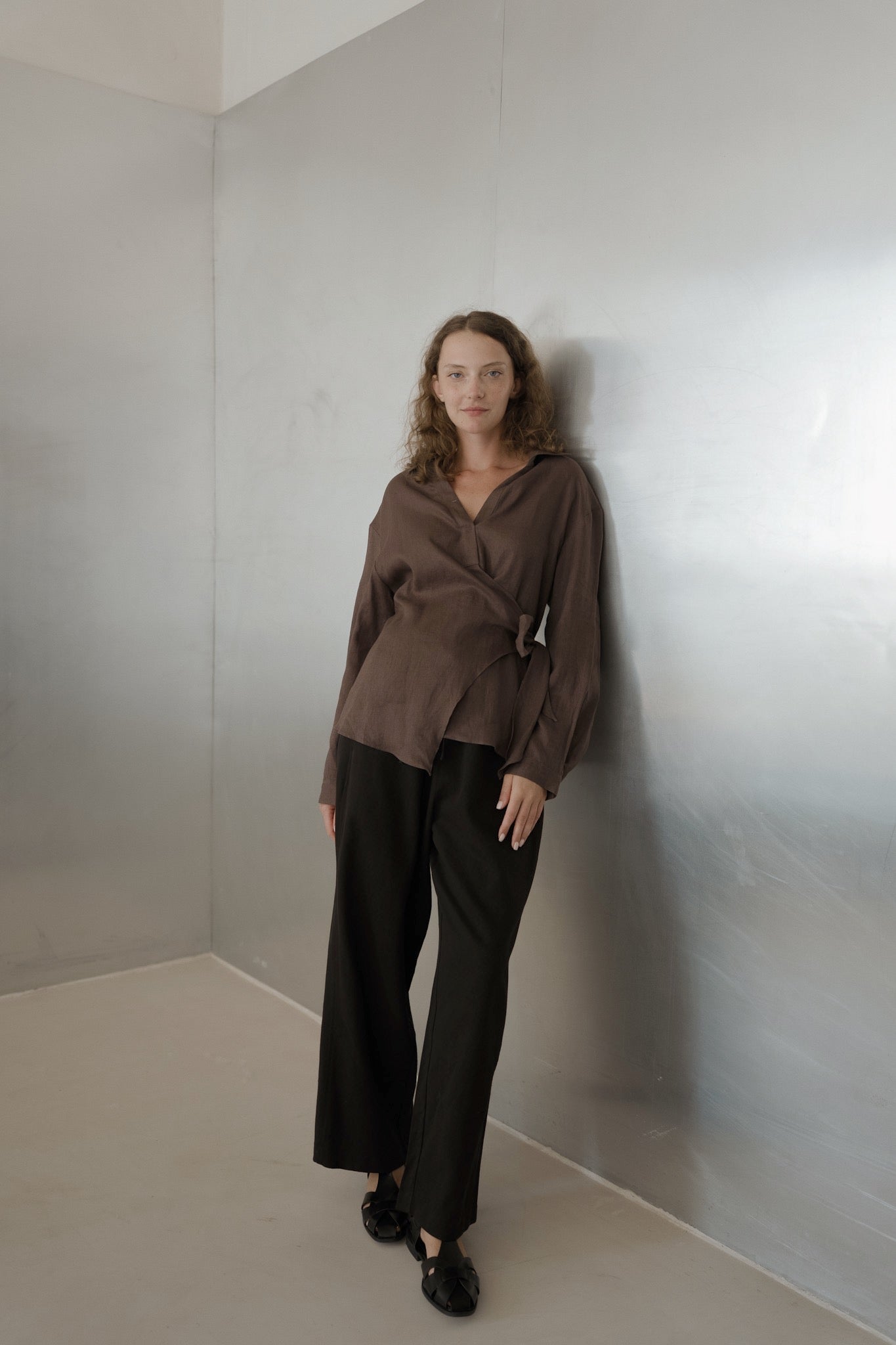 Tie Linen Shirt