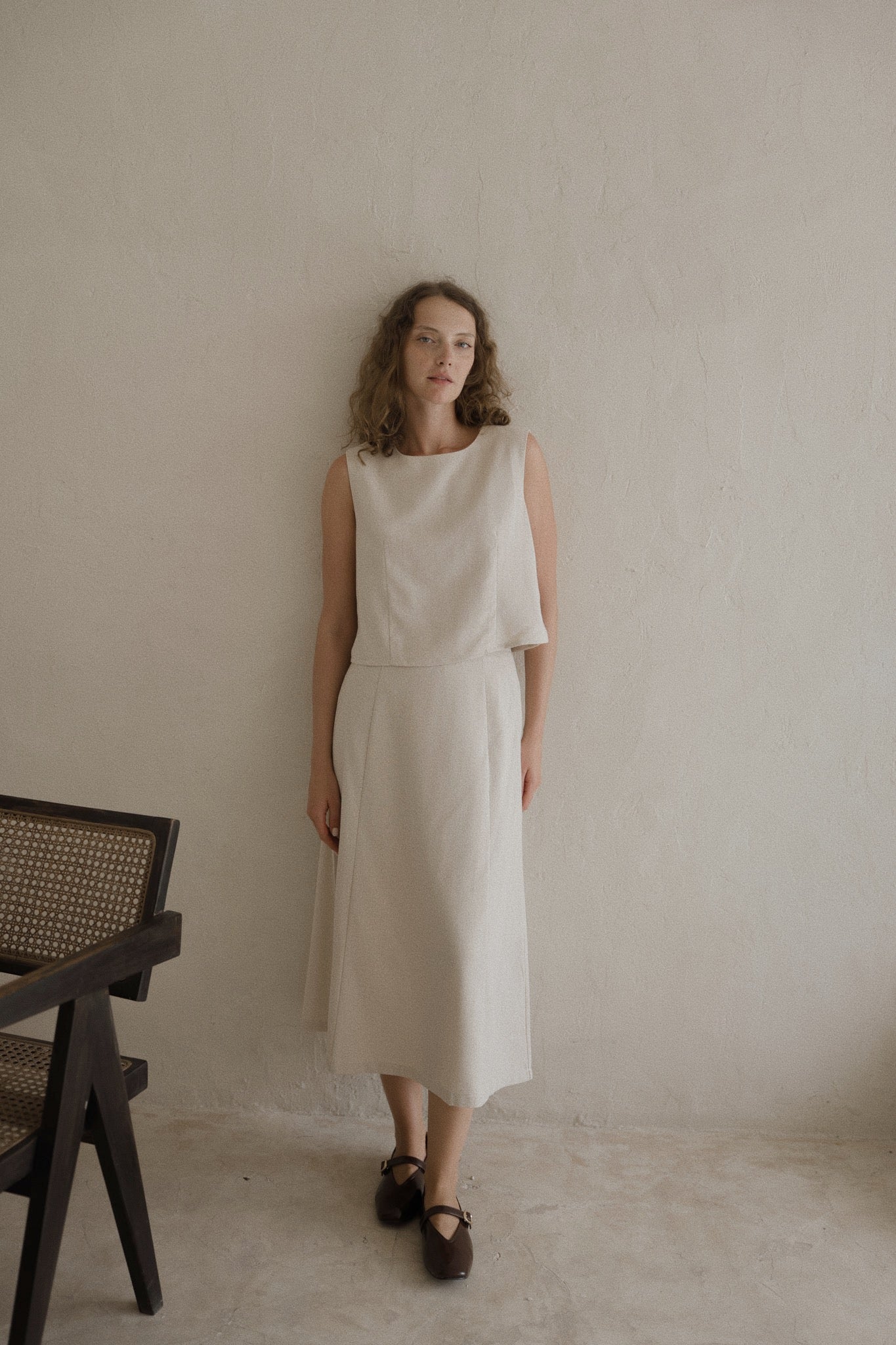 Midi Linen Skirt