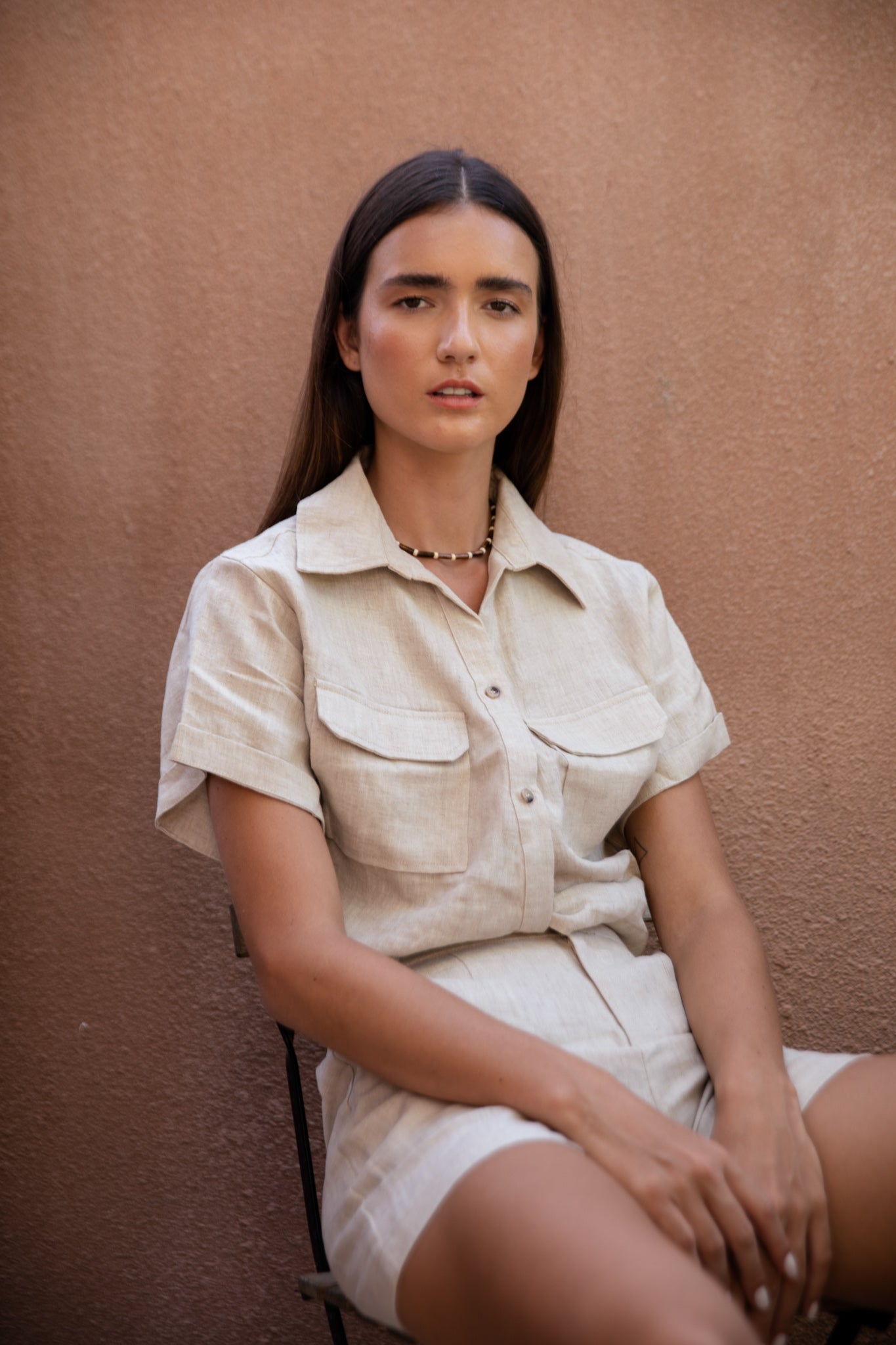 Safari Linen Top