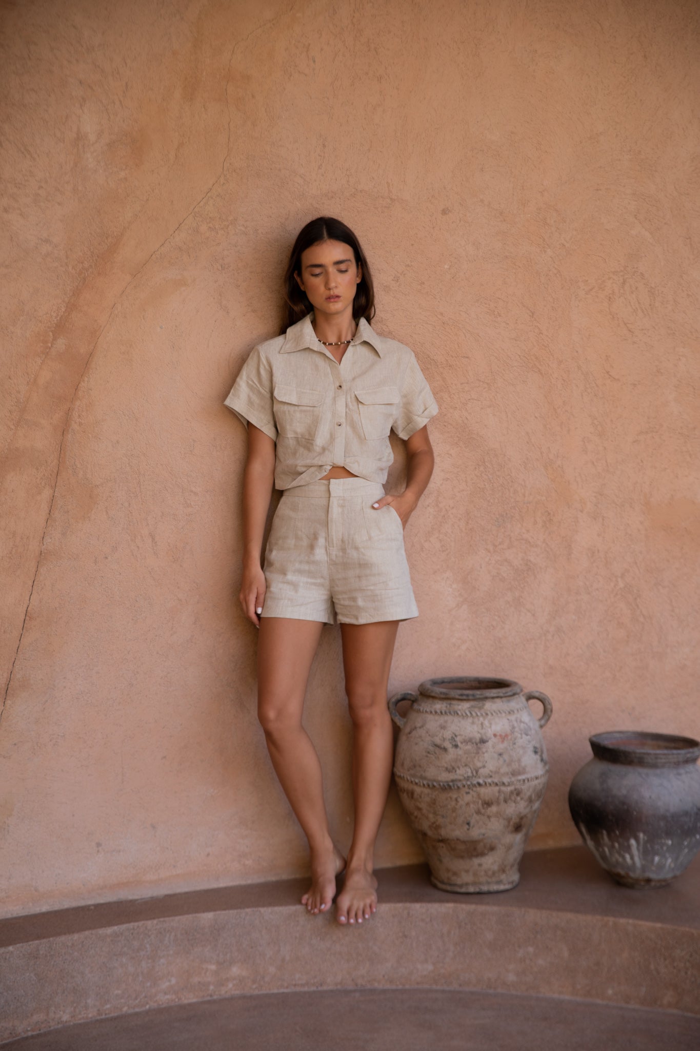 Safari Linen Top