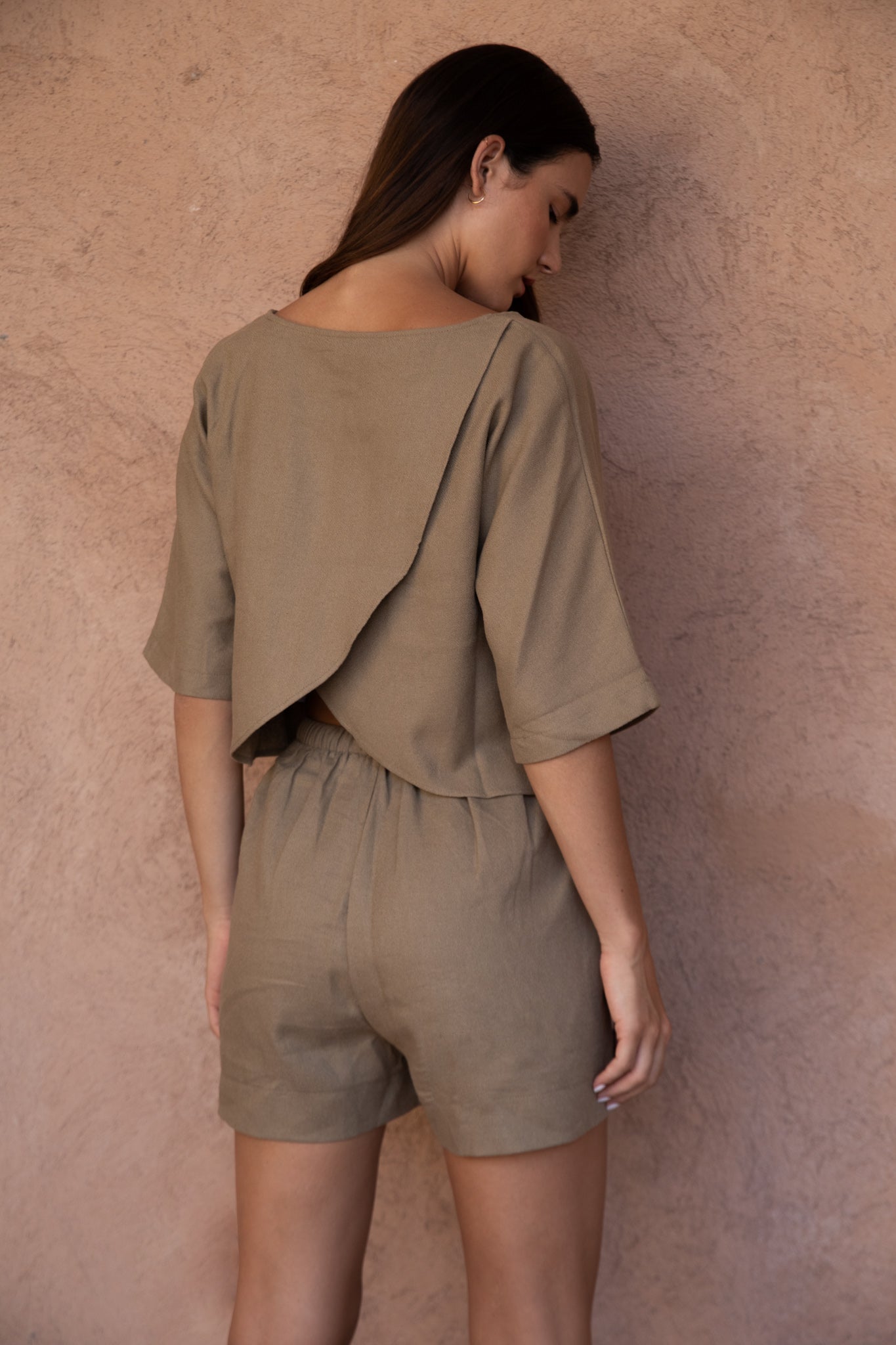 Open Back Linen Top