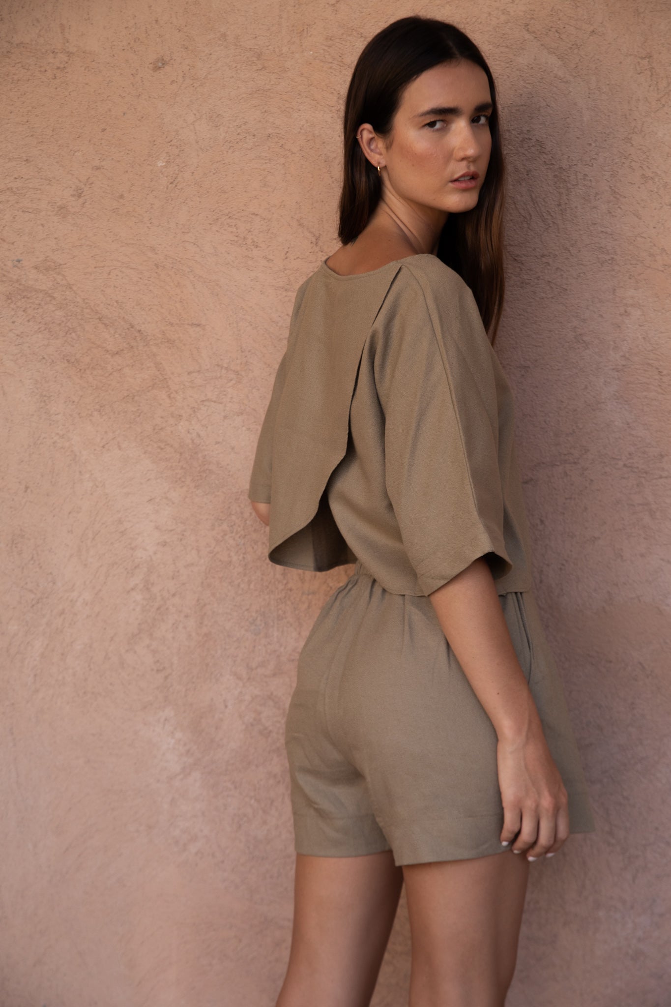 Open Back Linen Top
