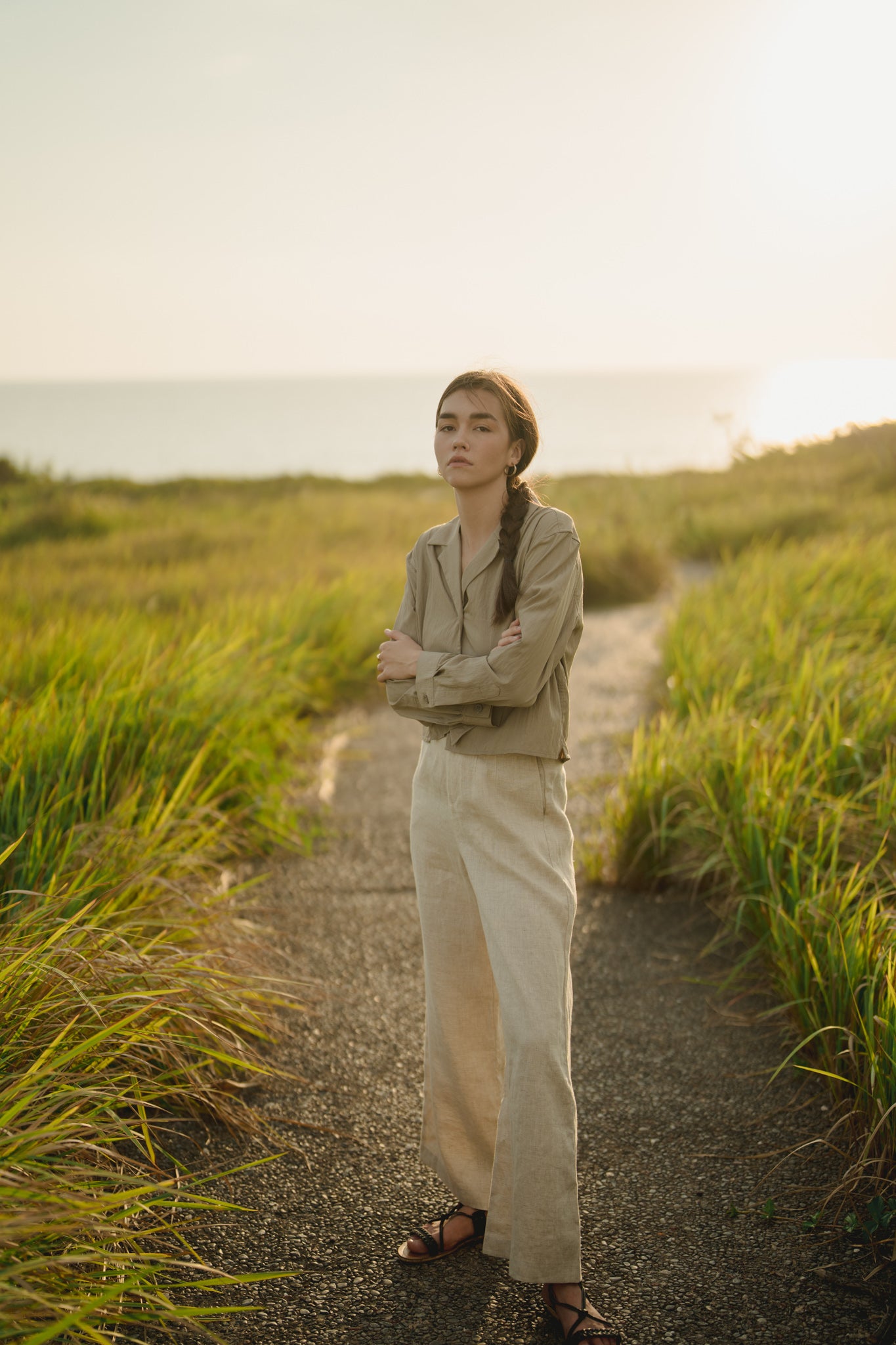 Gallery Ramie Long Trousers