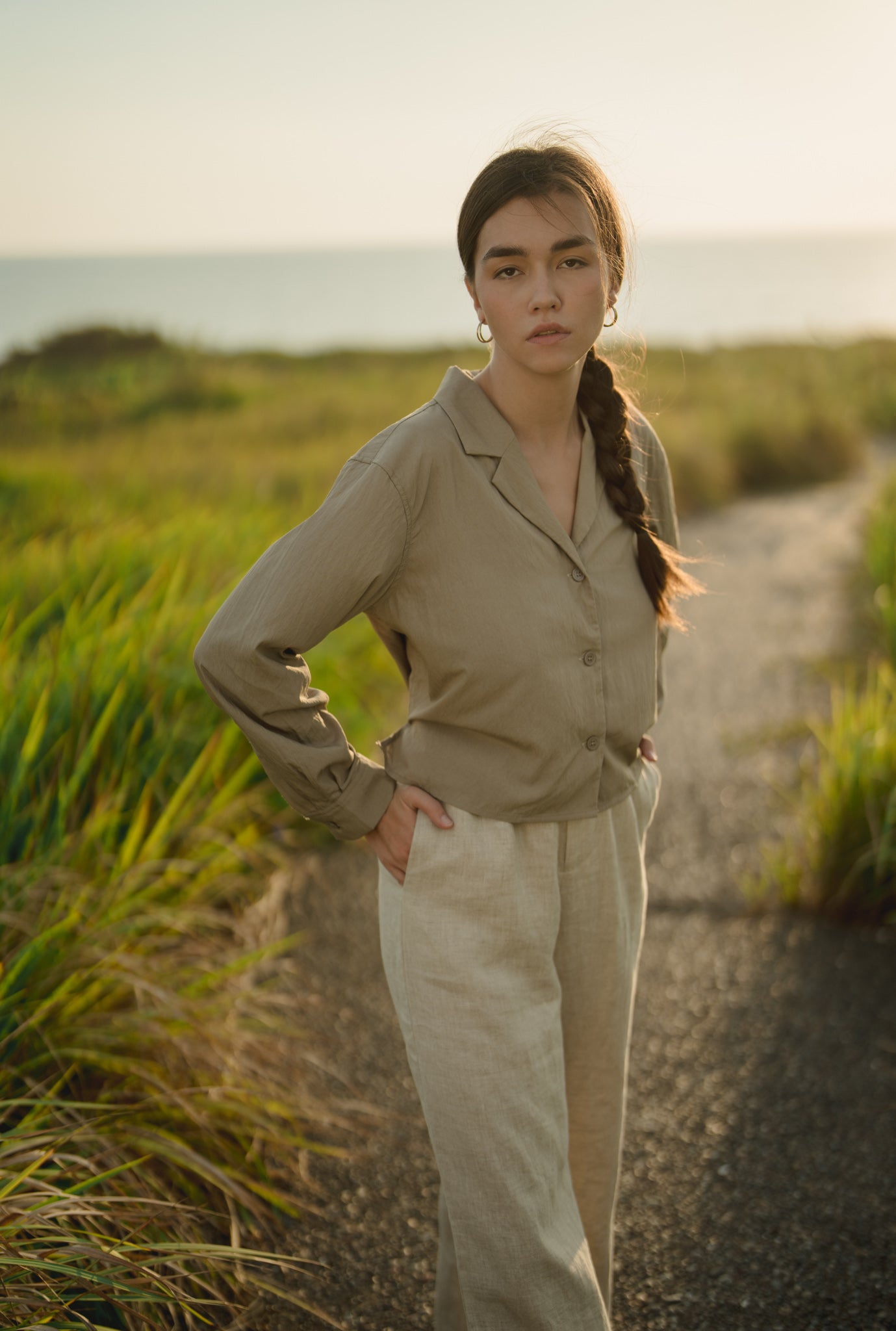 Gallery Ramie Long Trousers
