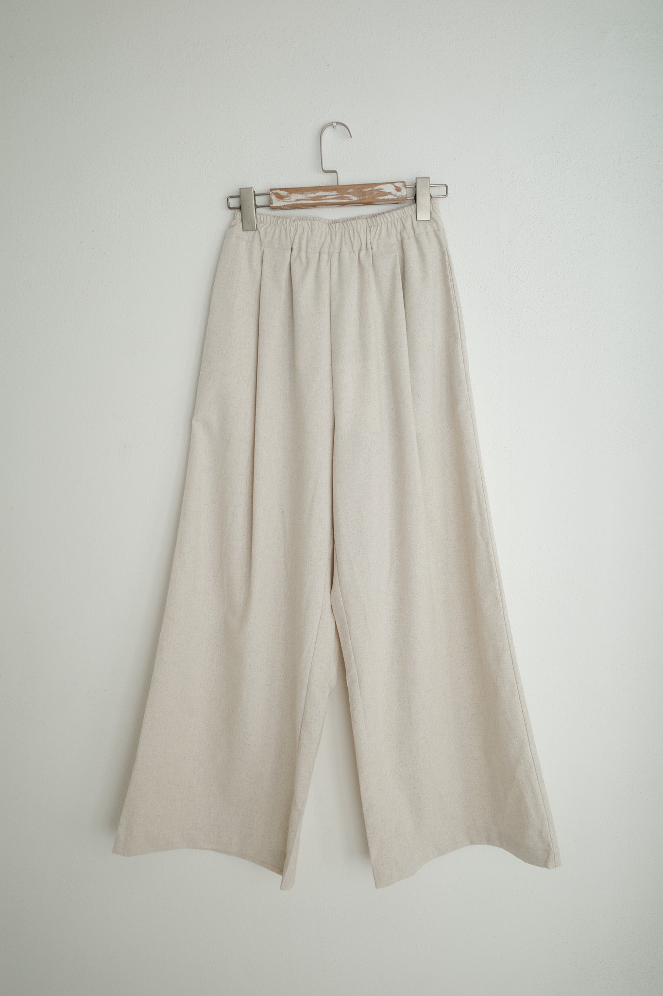 Camille Elasticated Flare Linen Trousers