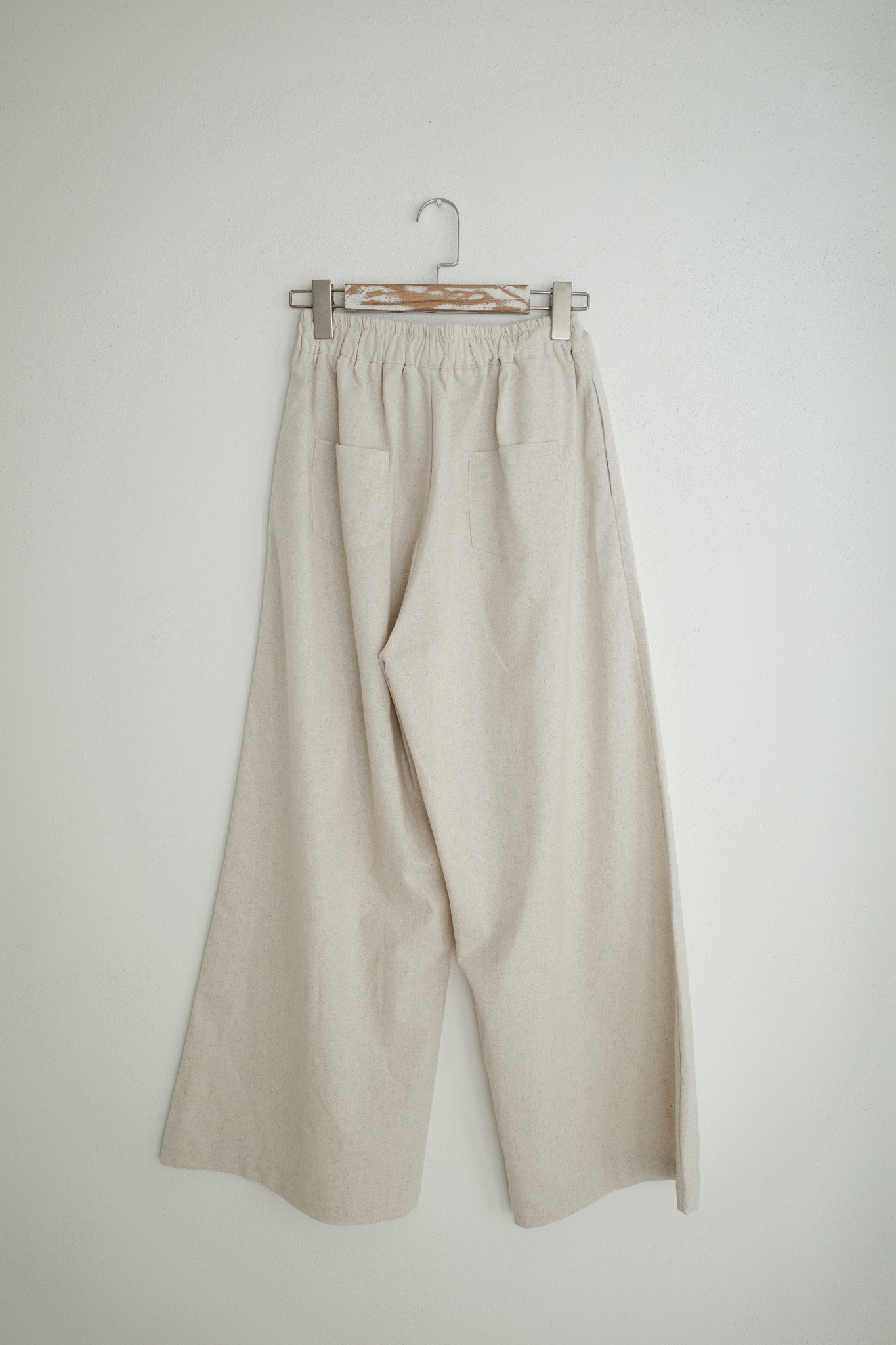 Camille Elasticated Flare Linen Trousers